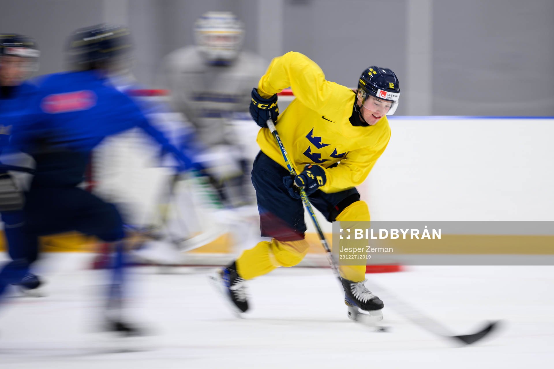 Noah Östlund of Sweden at a practice session