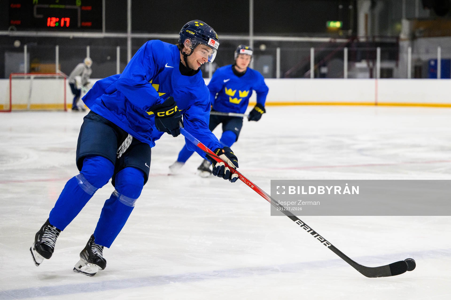 Isac Born of Sweden at a practice session