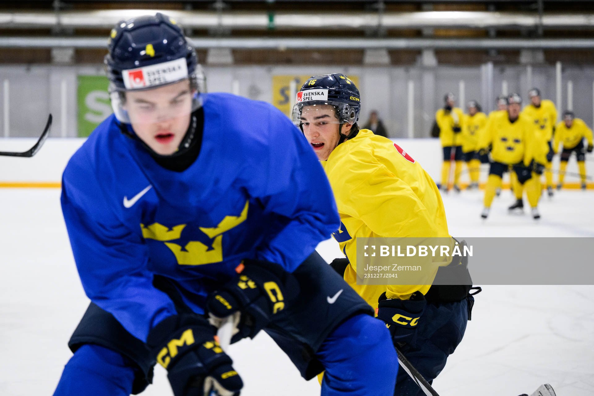 Axel Sandin-Pellikka and David Edstrom of Sweden at a