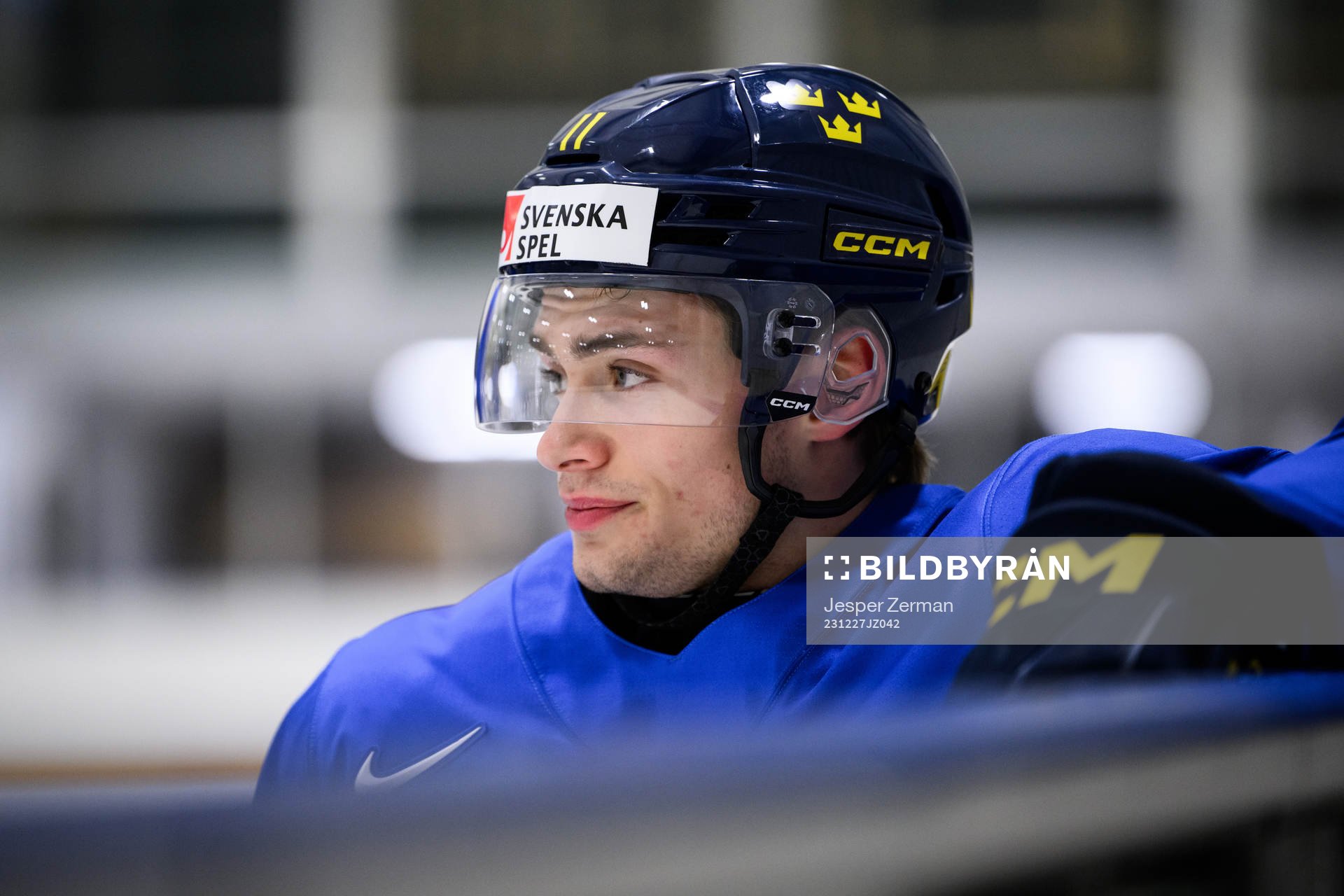 Isac Born of Sweden at a practice session