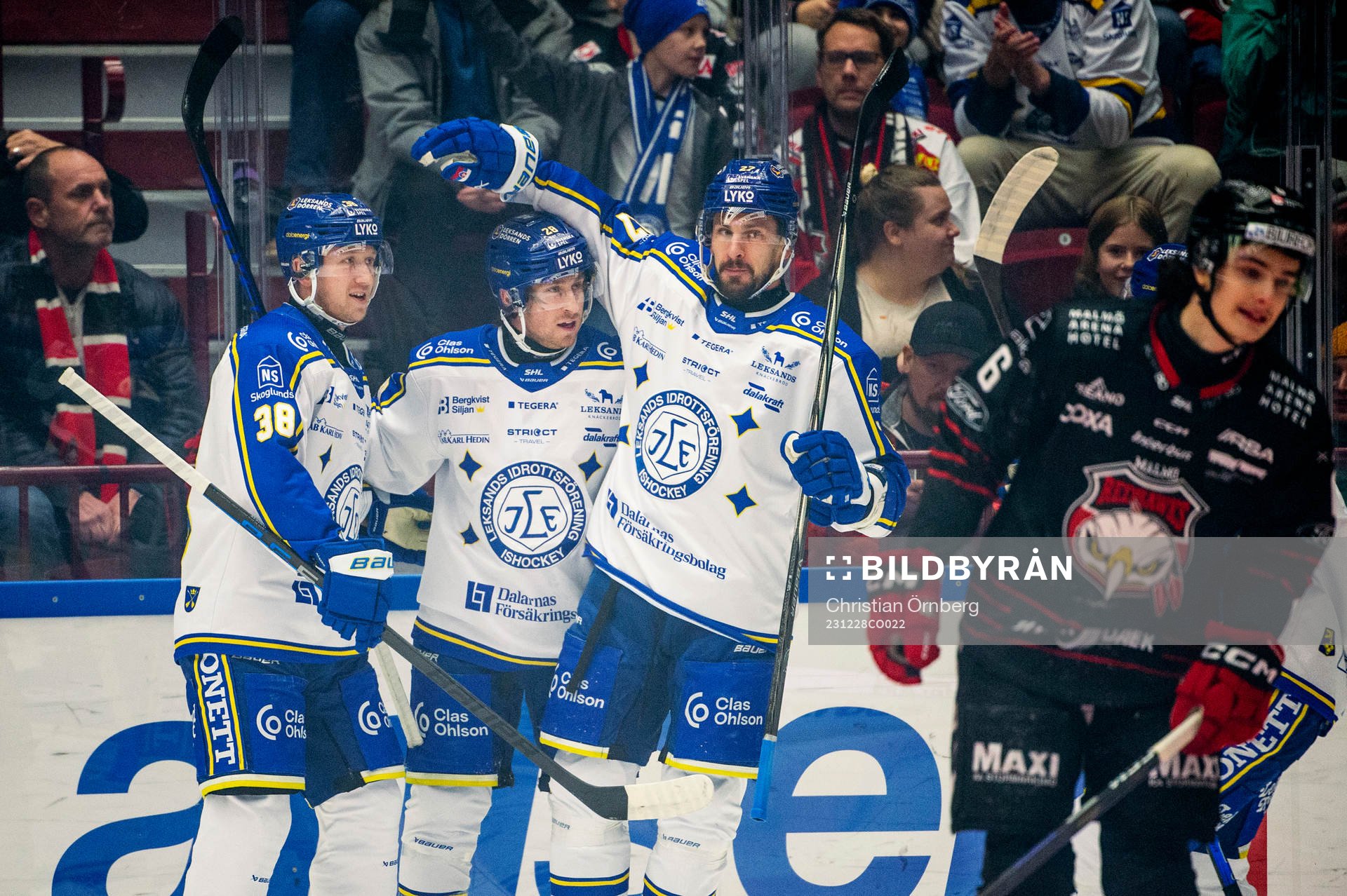 Leksands Justin Glenn Kloos jublar