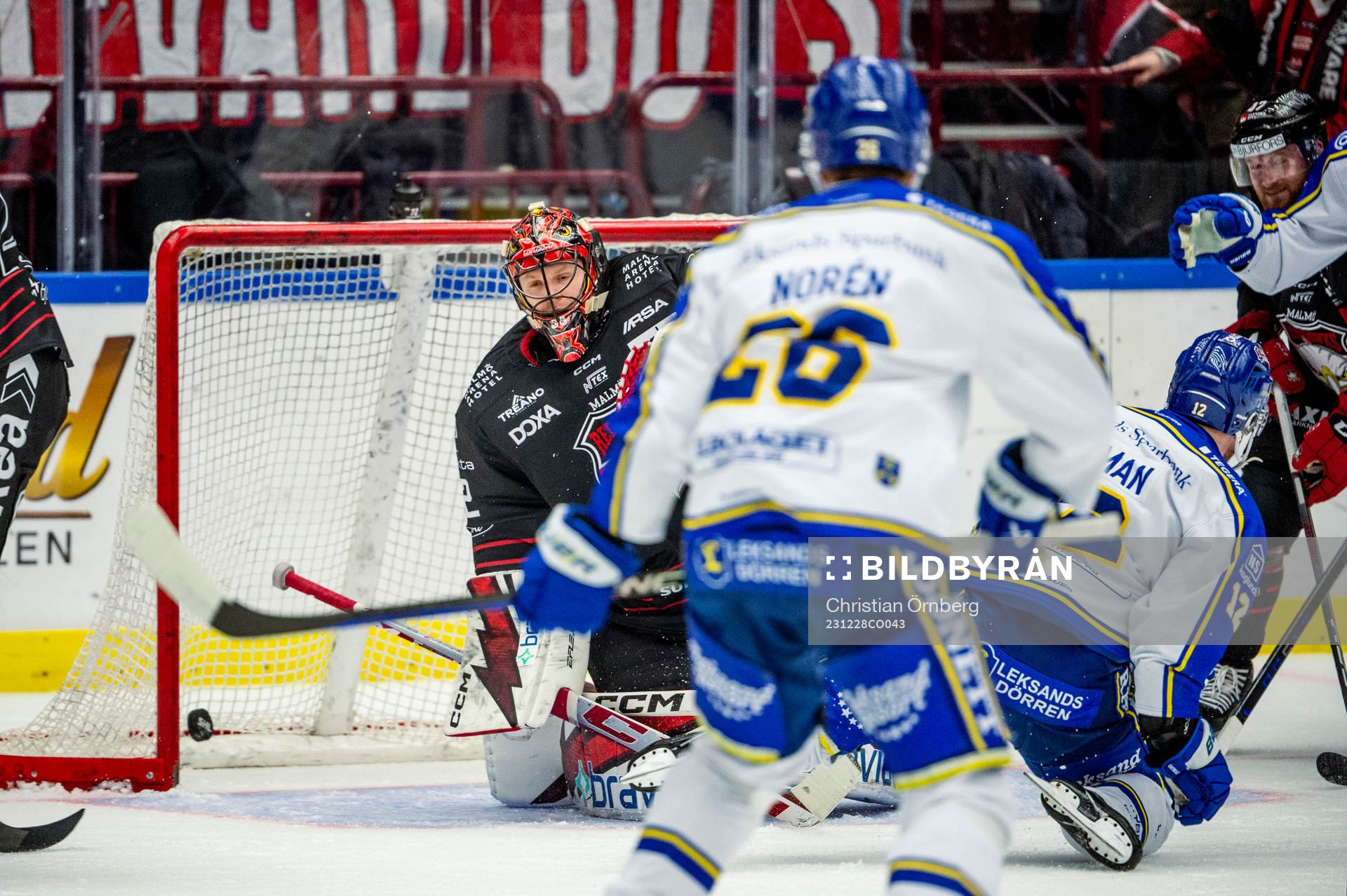 Leksands Kalle Östman gör 0-4 på Malmö Redhawks