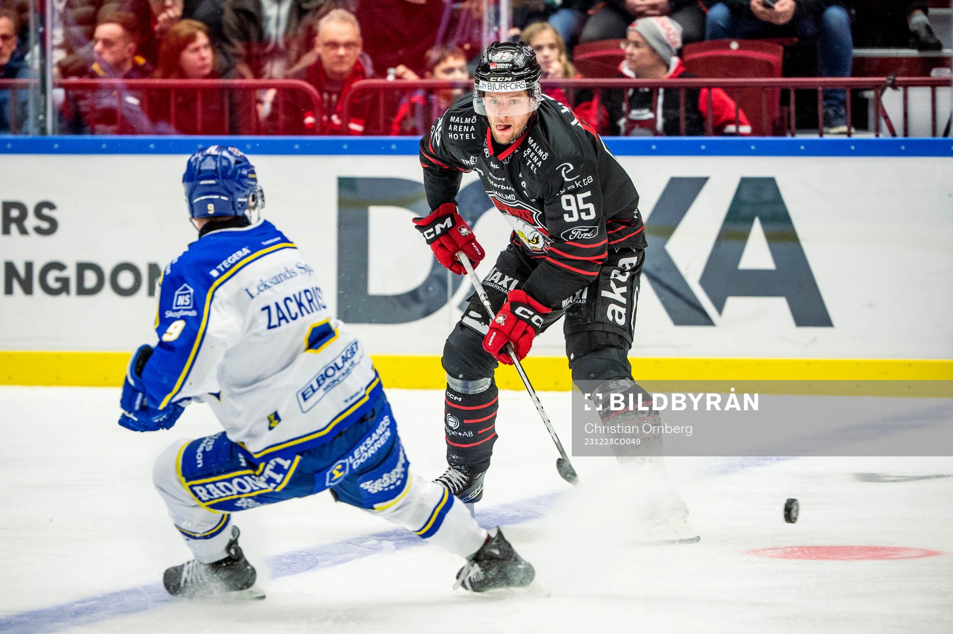 Malmö Redhawks Carl Persson mot Leksands Patrik Zackrisson