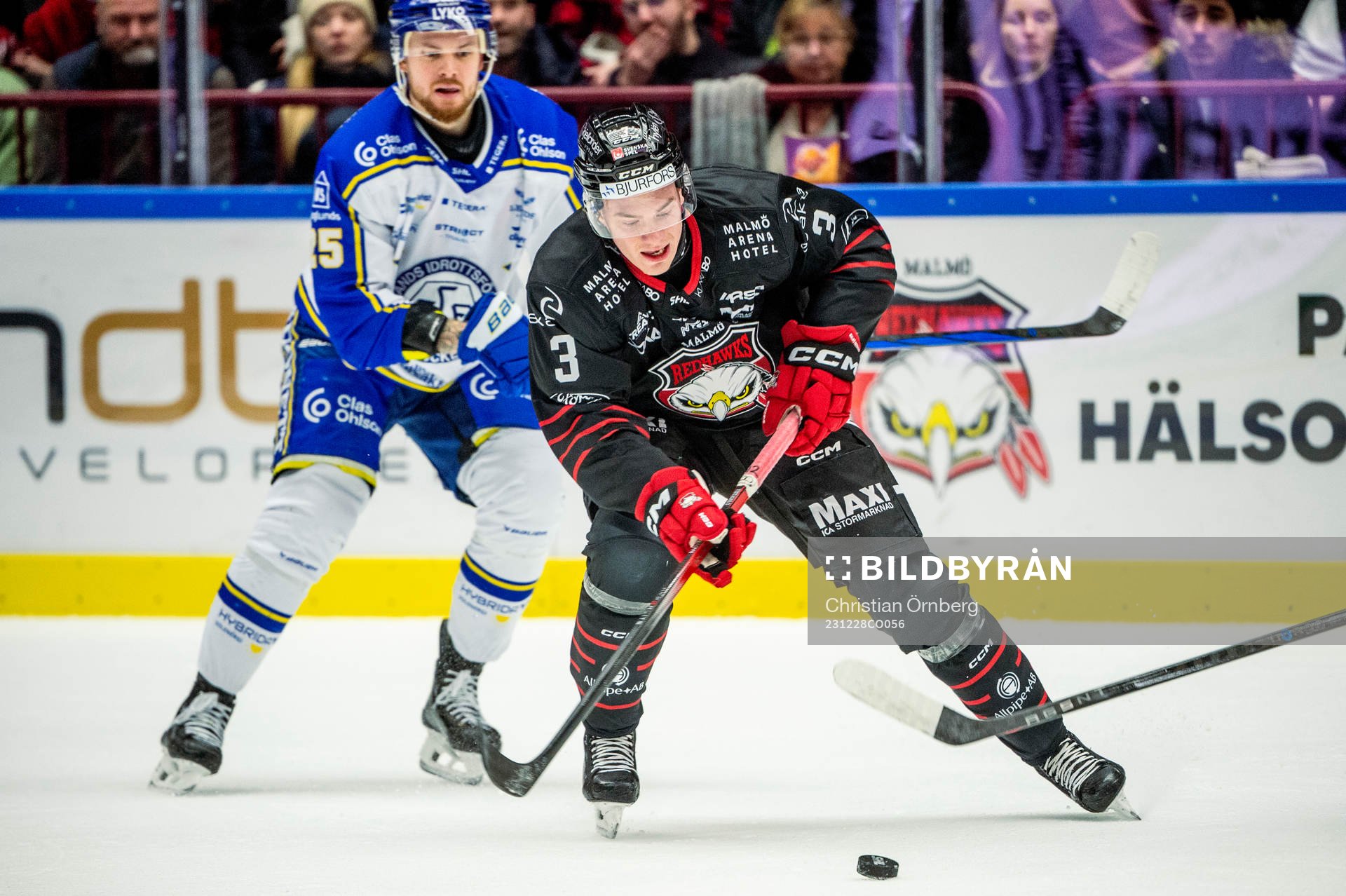 Malmö Redhawks Nuutti Viitasalo mot Leksands Lucas Elvenes