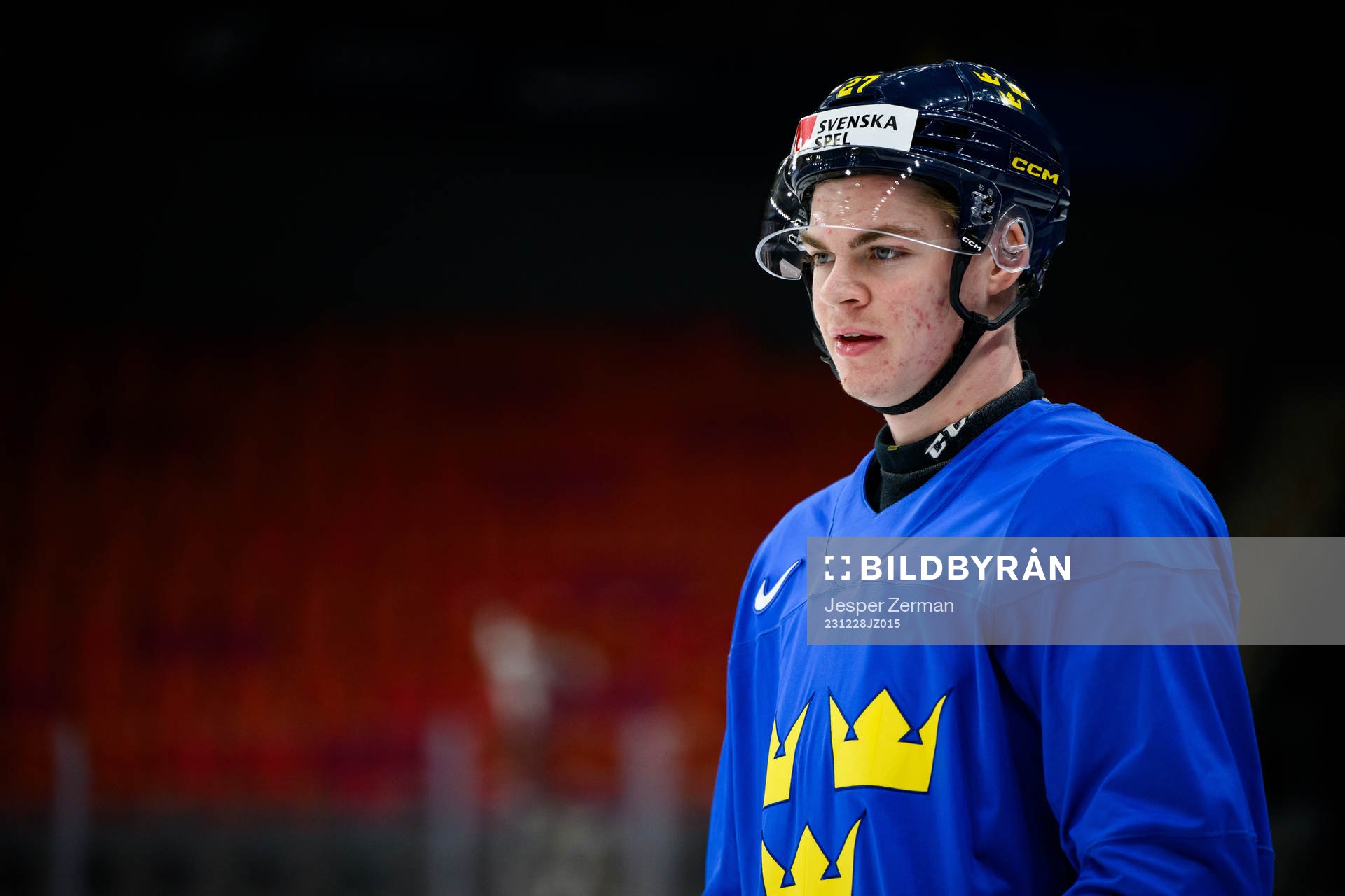 Oskar Pettersson of Sweden at a practice session