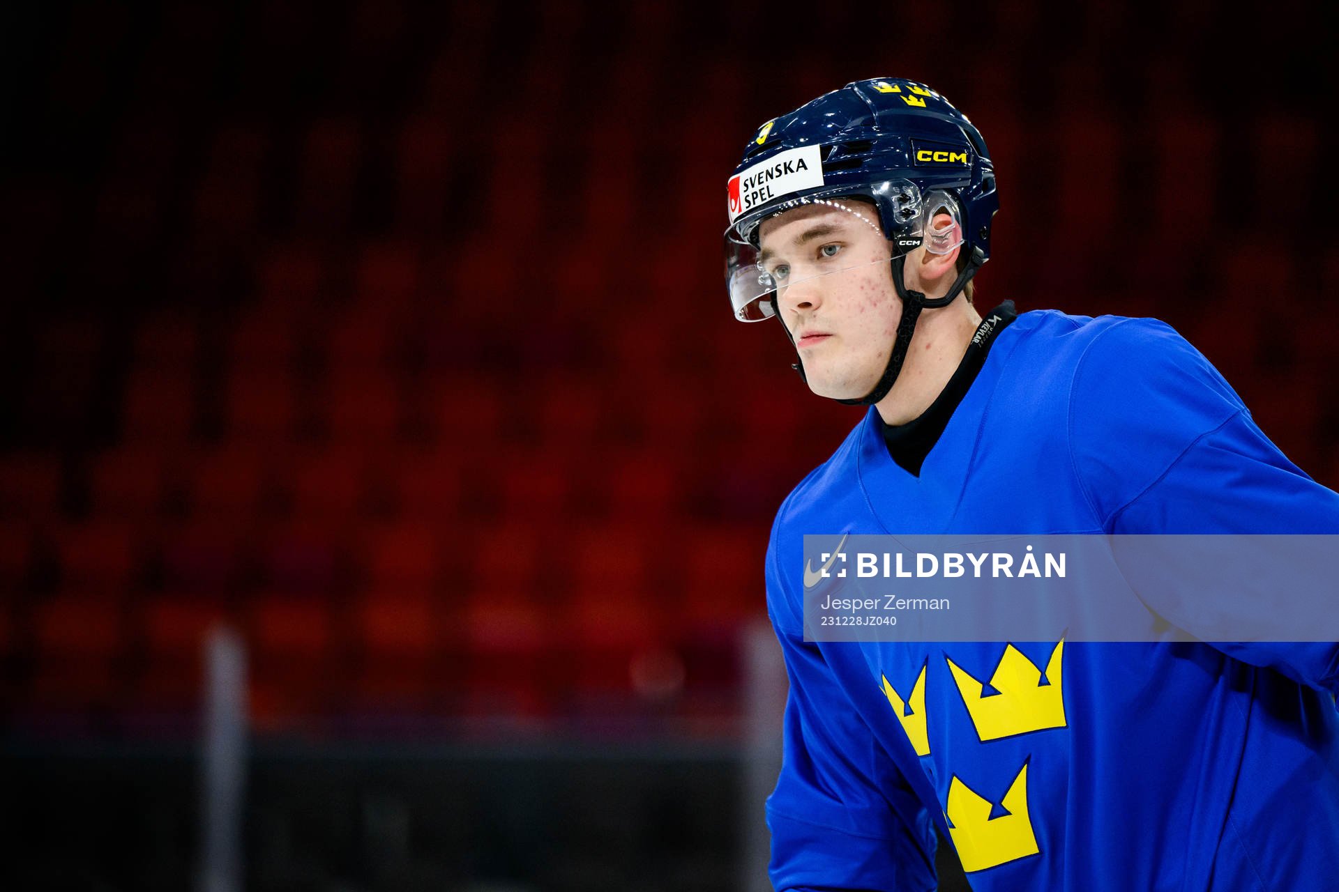 Theo Lindstein of Sweden at a practice session