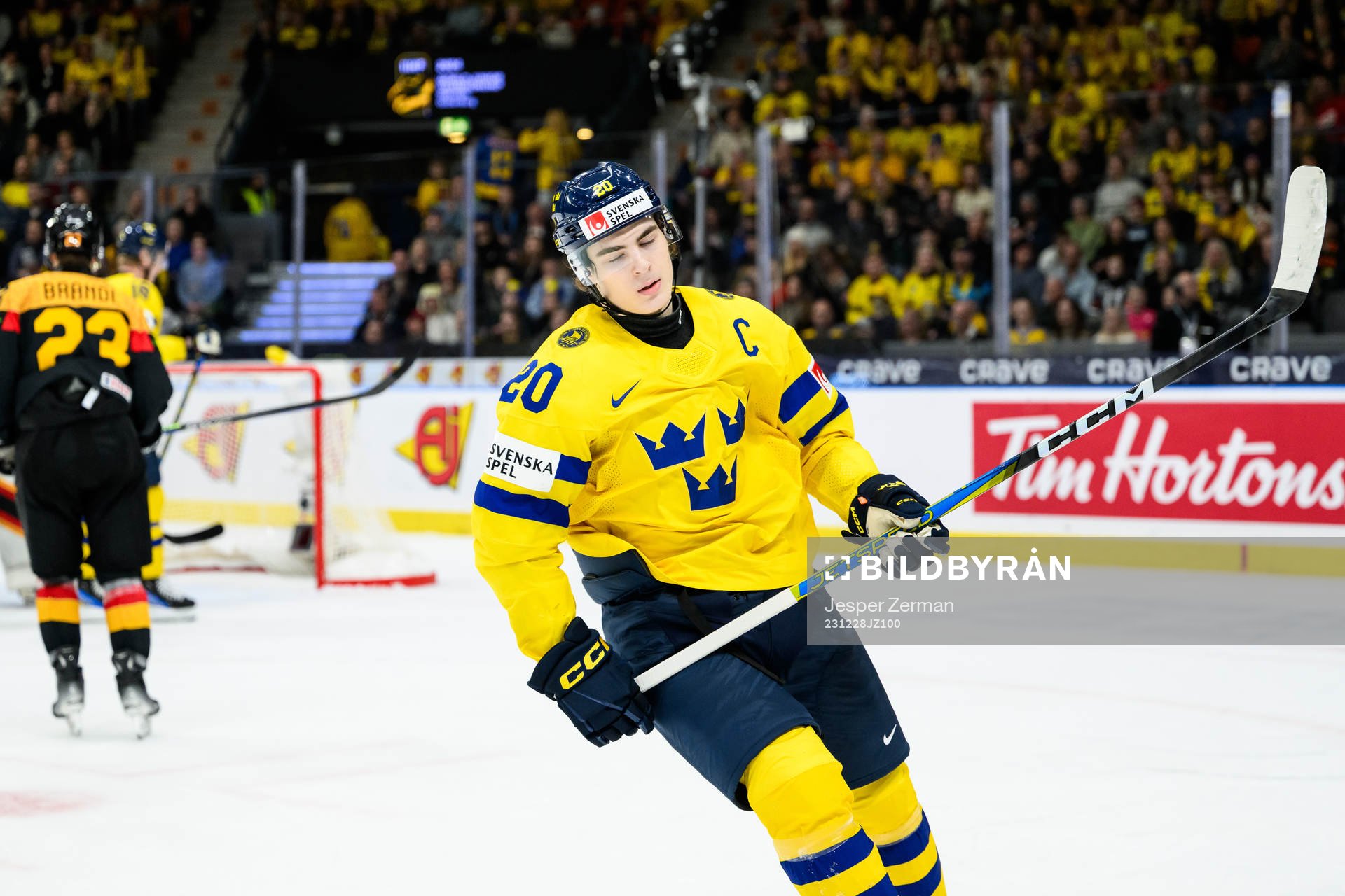 Liam Öhgren of Sweden looks dejected