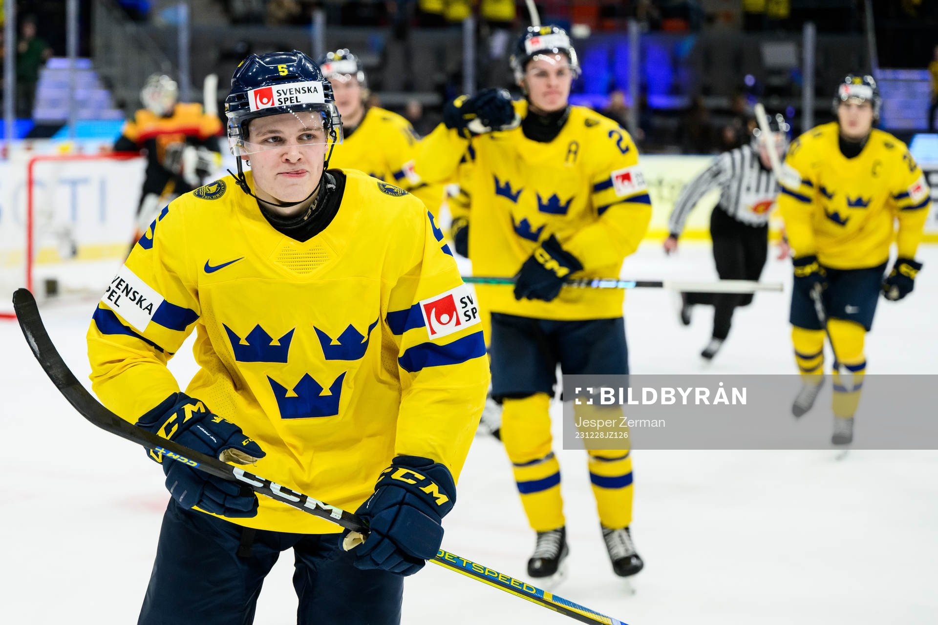 Mattias Hävelid of Sweden celebrates the 0-2 goal