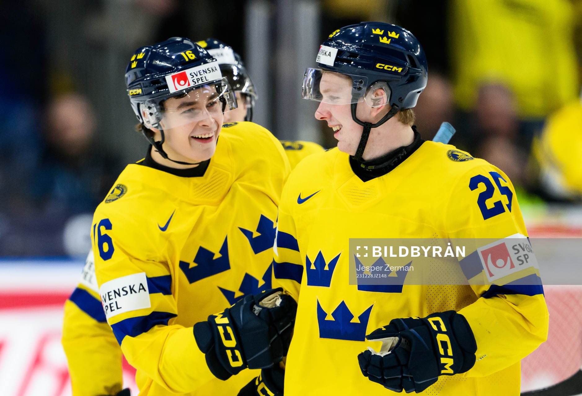 Felix Unger Sörum and Otto Stenberg of Sweden celebrate