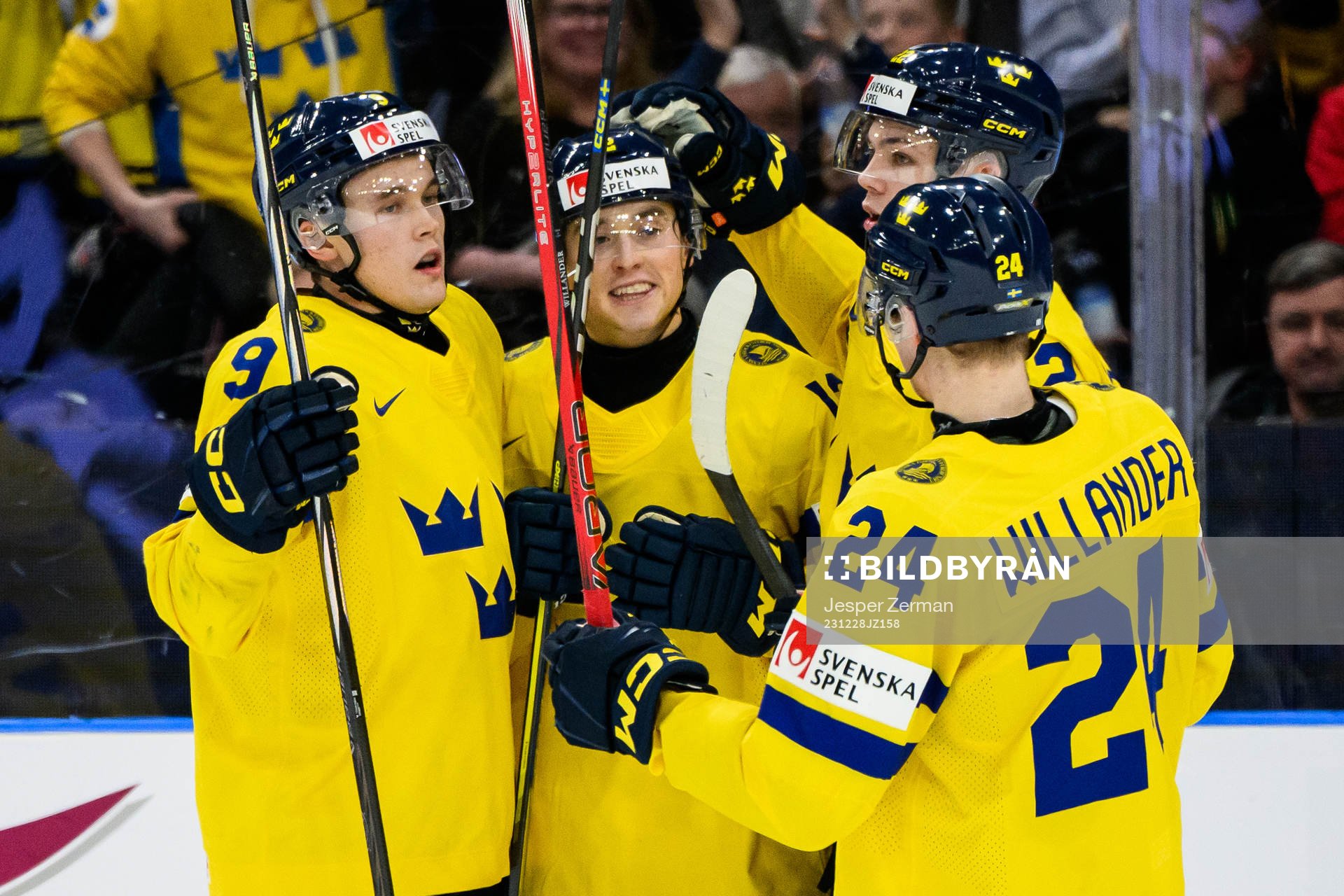 Axel Sandin-Pellikka , Noah Östlund, Anton Wahlberg and