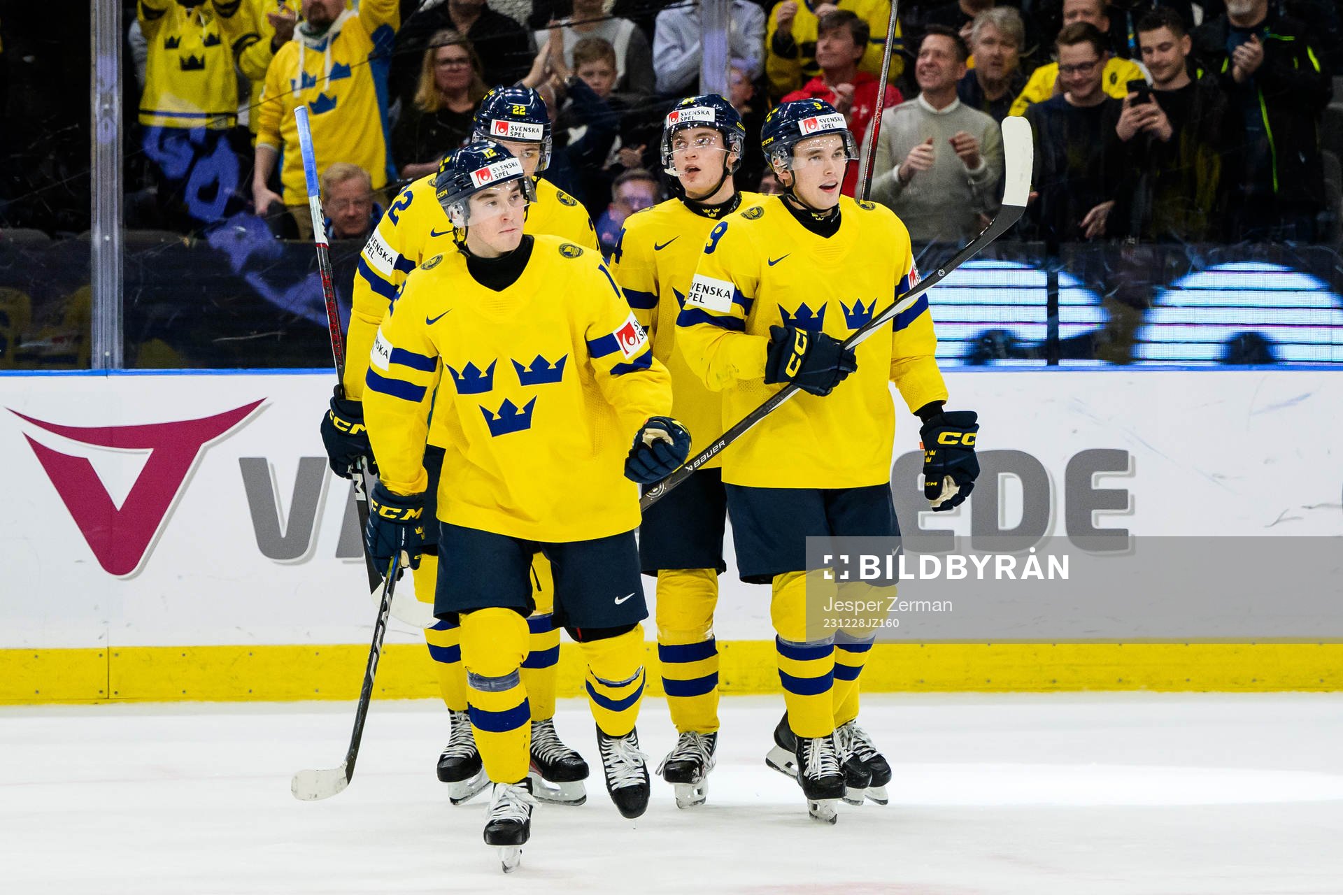 Axel Sandin-Pellikka , Noah Östlund, Anton Wahlberg and