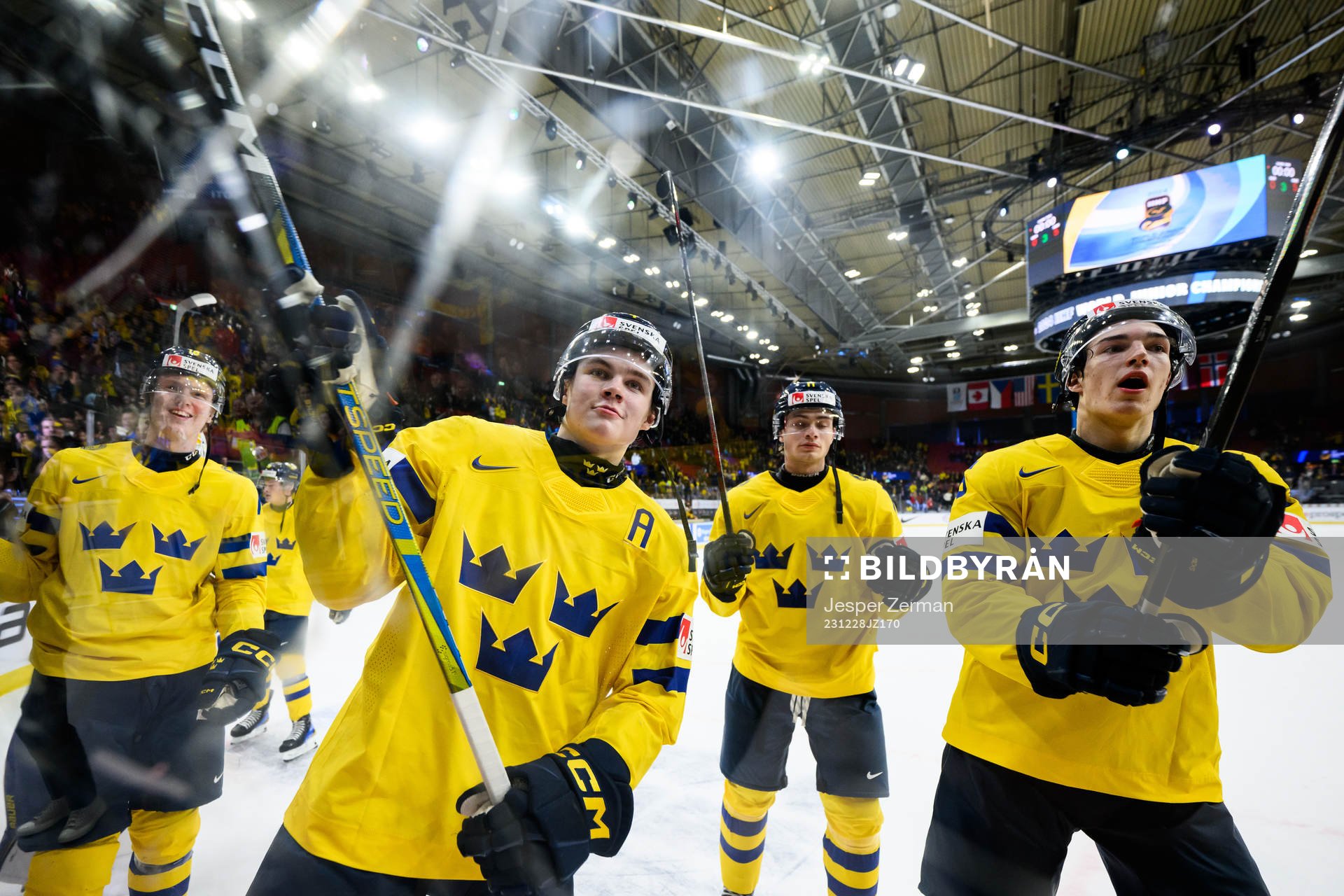Axel Sandin-Pellikka of Sweden celebrates