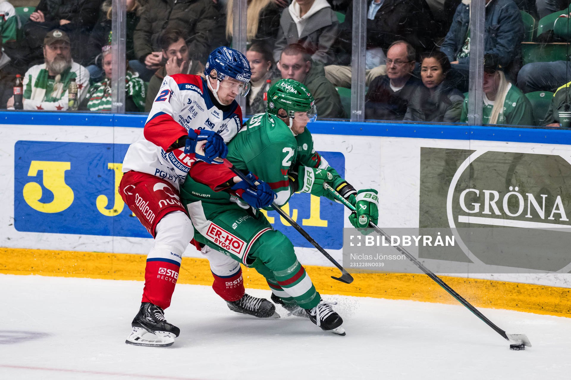Oskarshamns Hampus Karlsson och Rögles Henry Bowlby