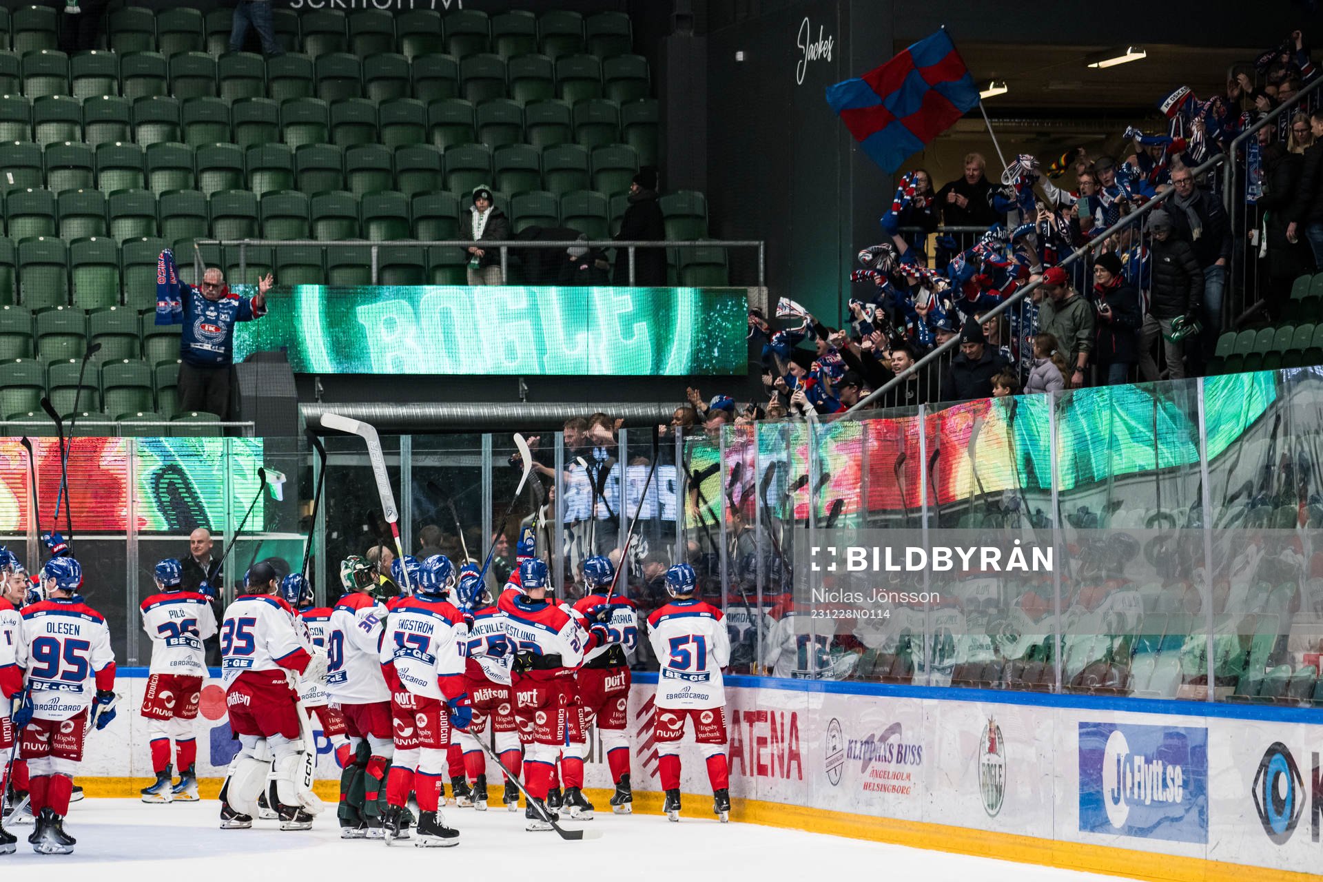 Oskarshamns spelarna jublar