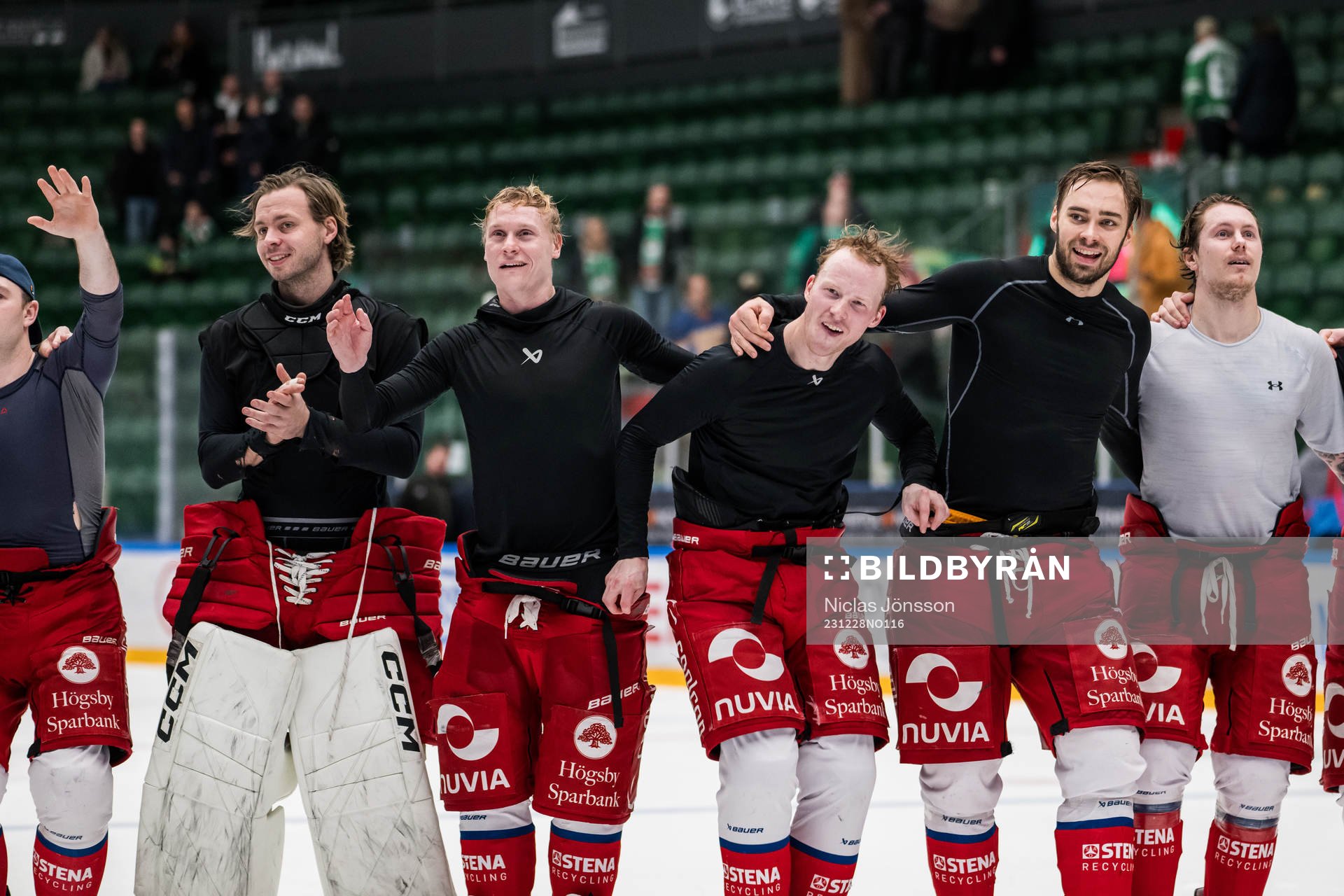 Oskarshamns spelarna jublar