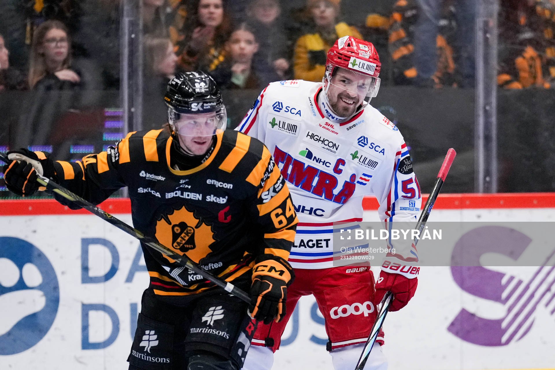 Skellefteås Jonathan Pudas och Timrås Anton Lander