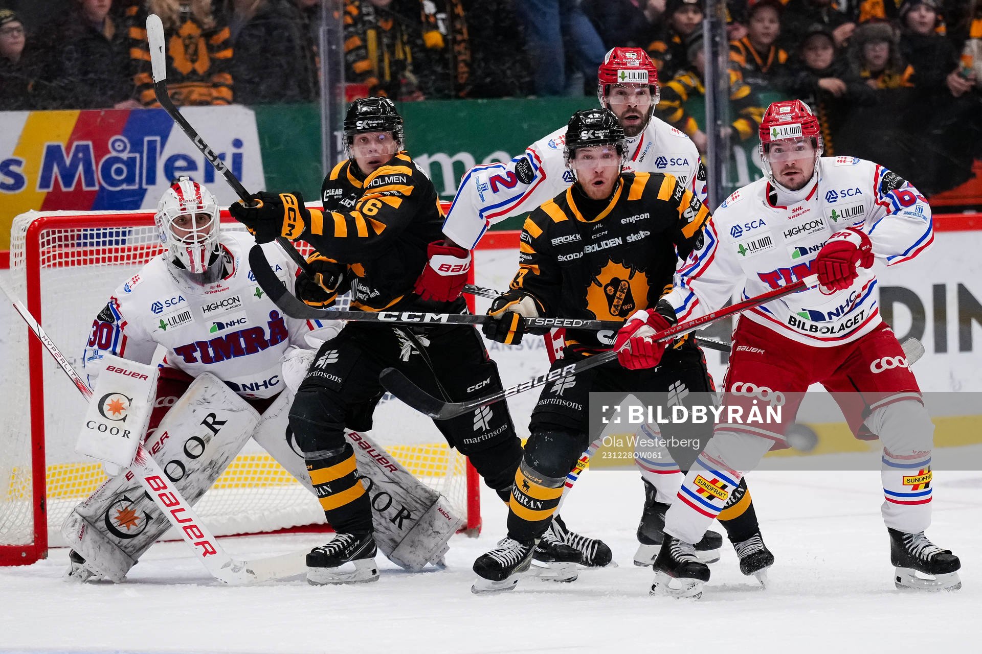 Timrås målvakt Jacob Johansson och Per Svensson