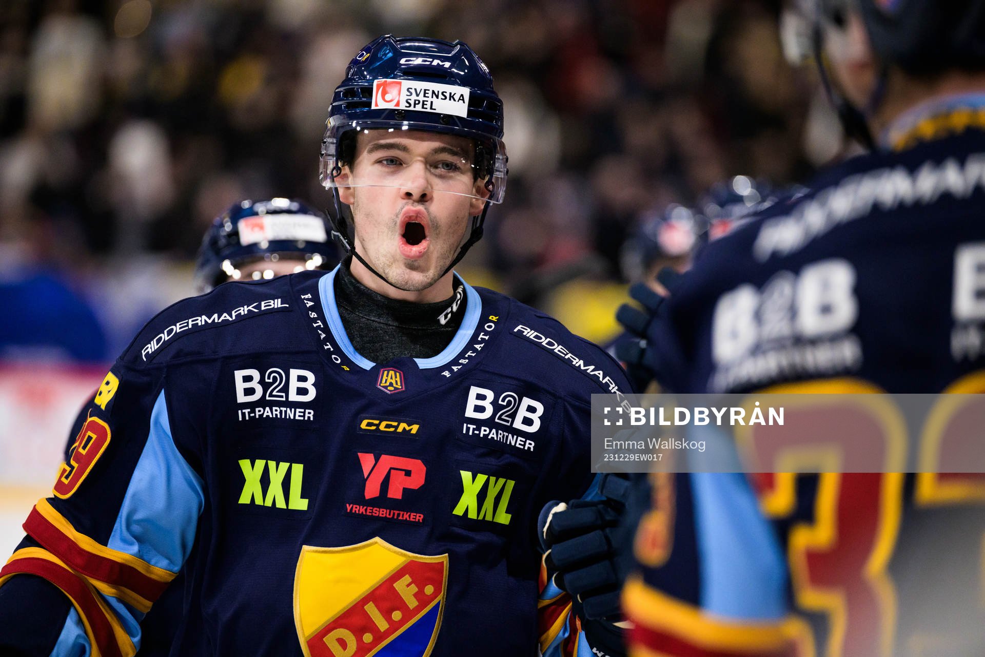 Djurgårdens Axel Andersson jublar