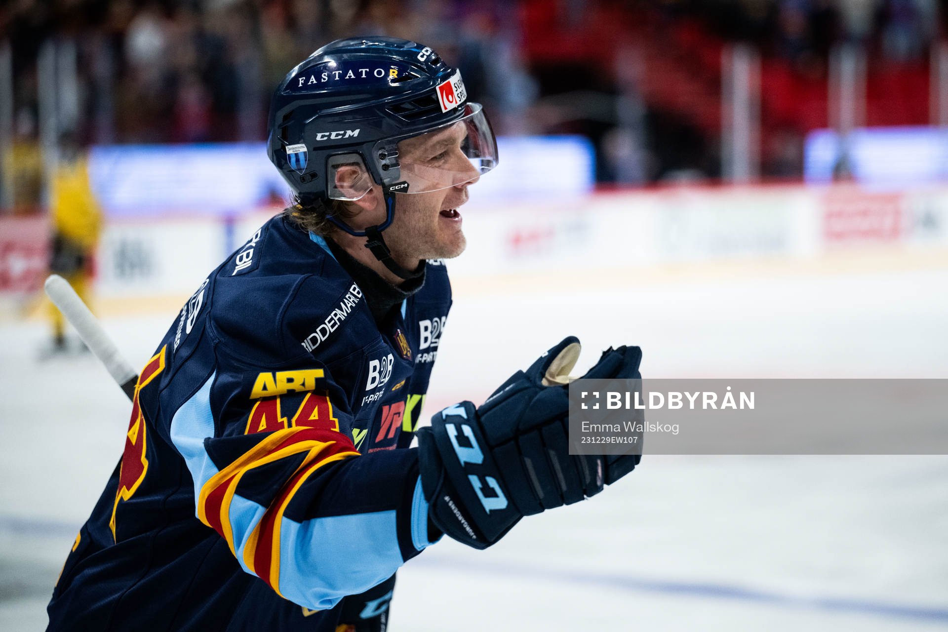 Djurgårdens Olle Liss jublar