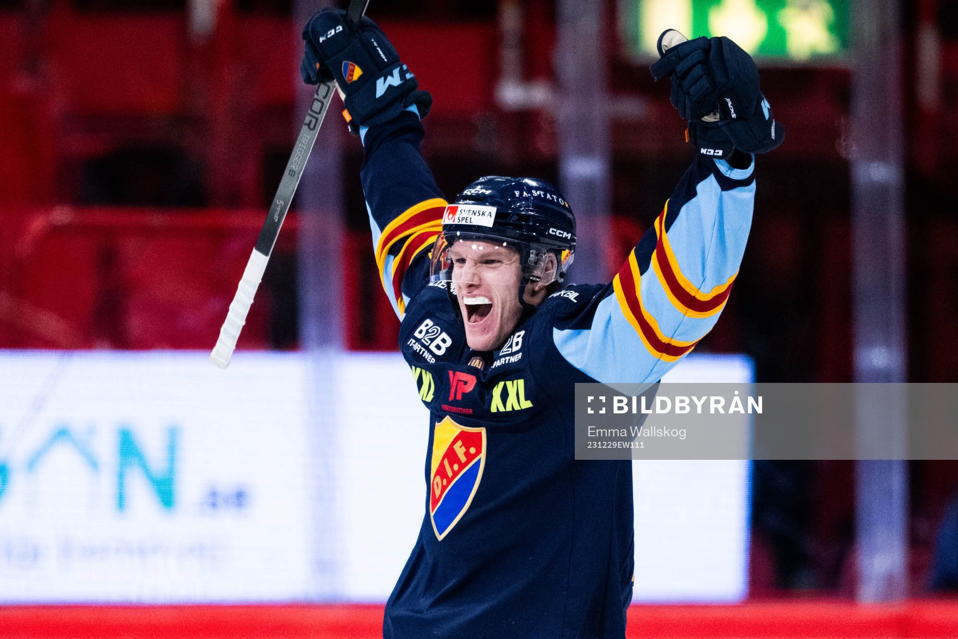 Djurgårdens Edvin Hammarlund jublar