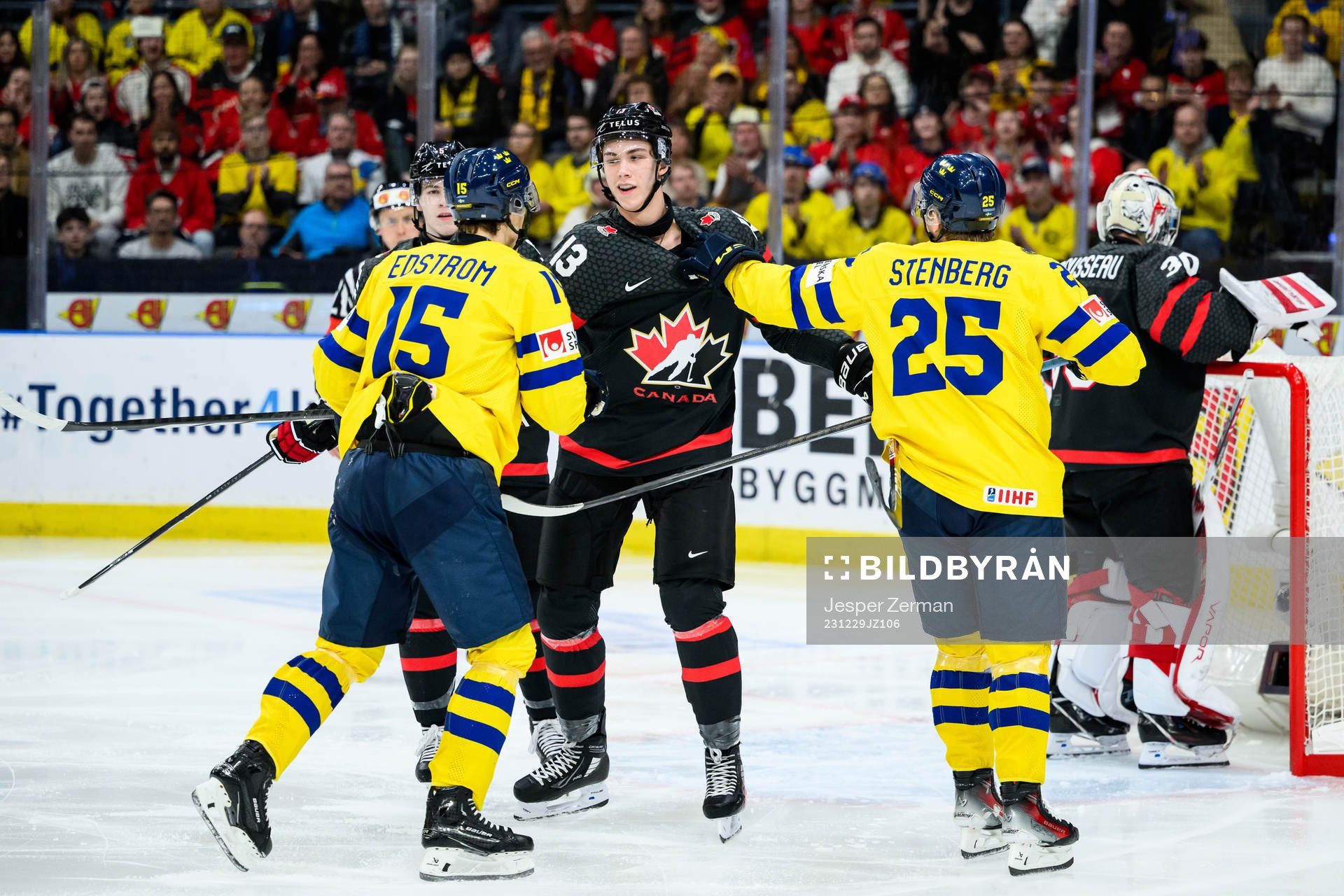 Maveric Lamoureux of Canada, David Edstrom and Otto