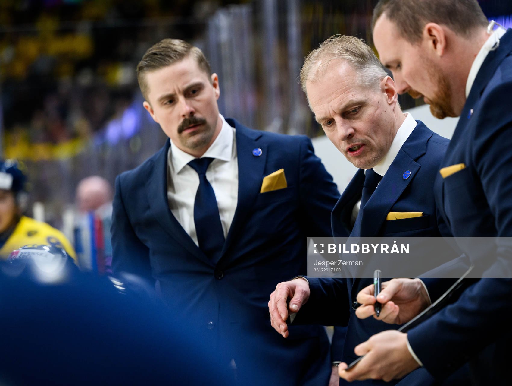 Head coach Magnus Hävelid with assistant coaches Gereon