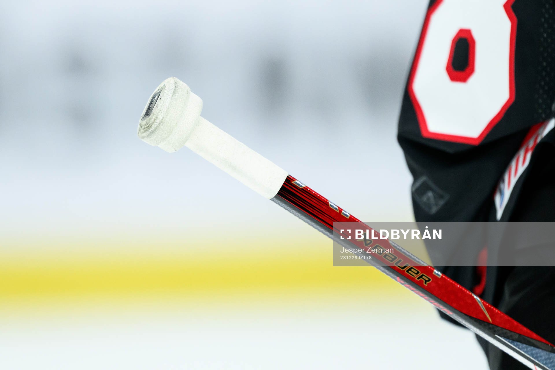 Stick belonging to Conor Geekie of Canada
