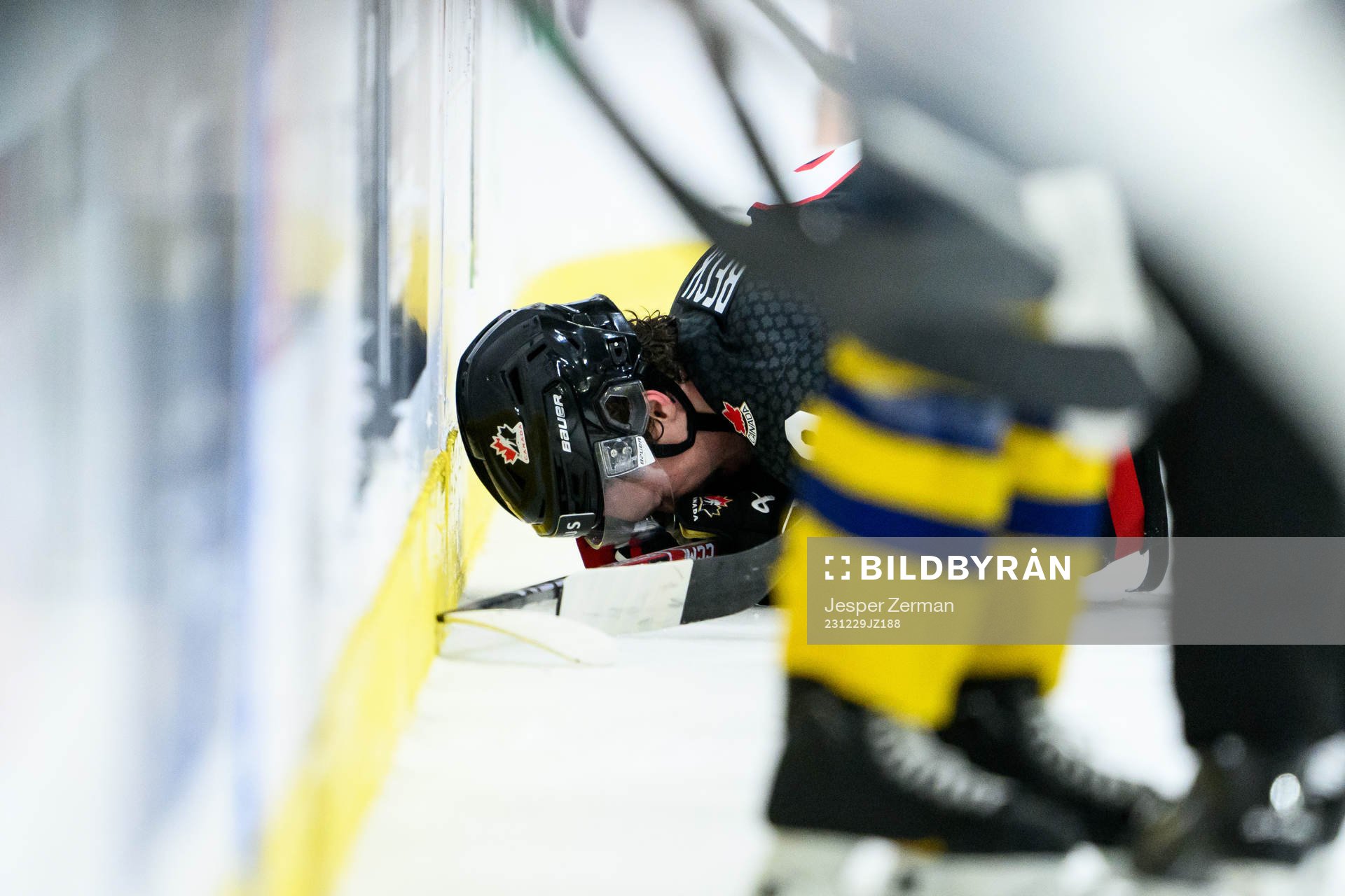 Owen Beck of Canada in pain