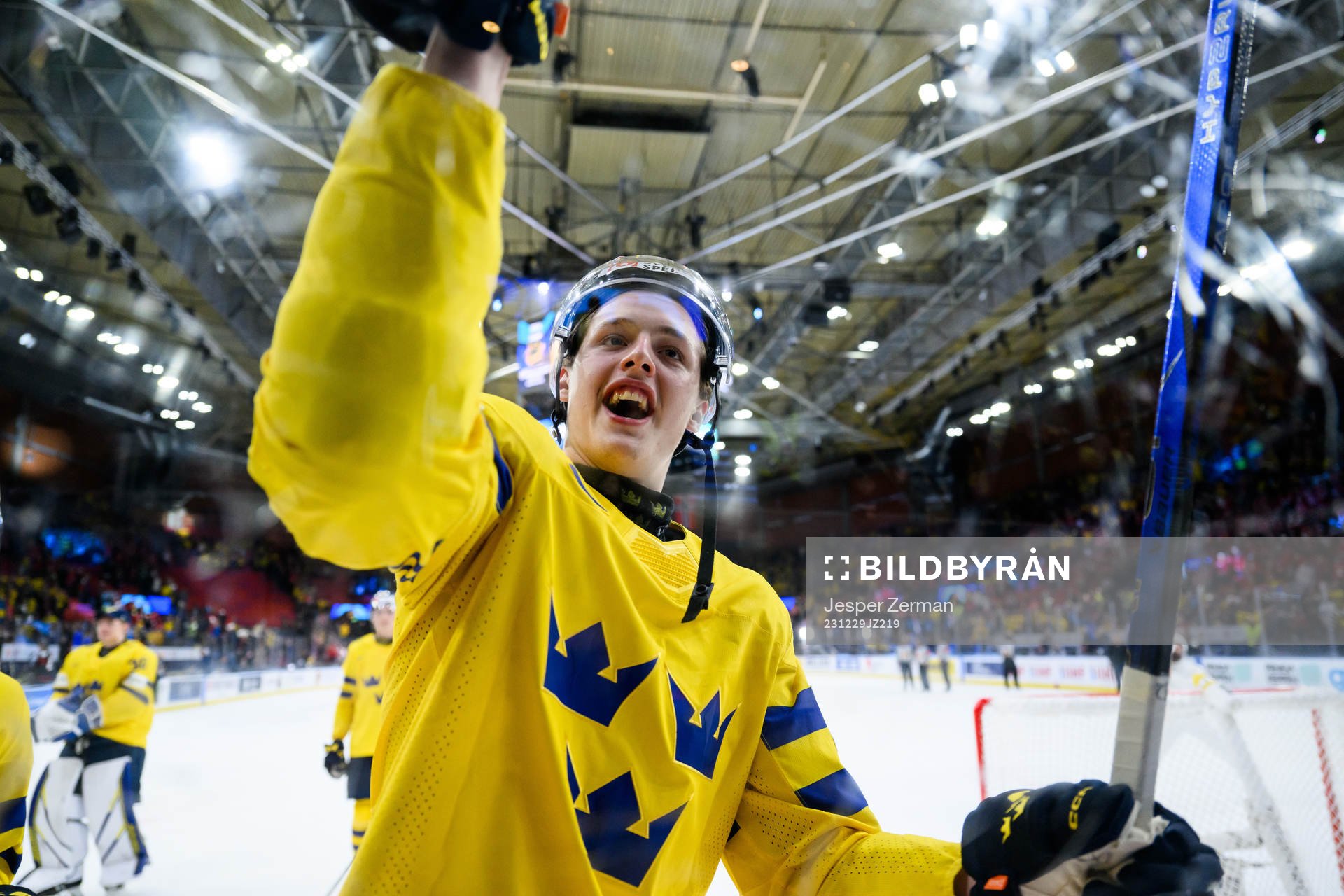 Anton Johansson of Sweden celebrates