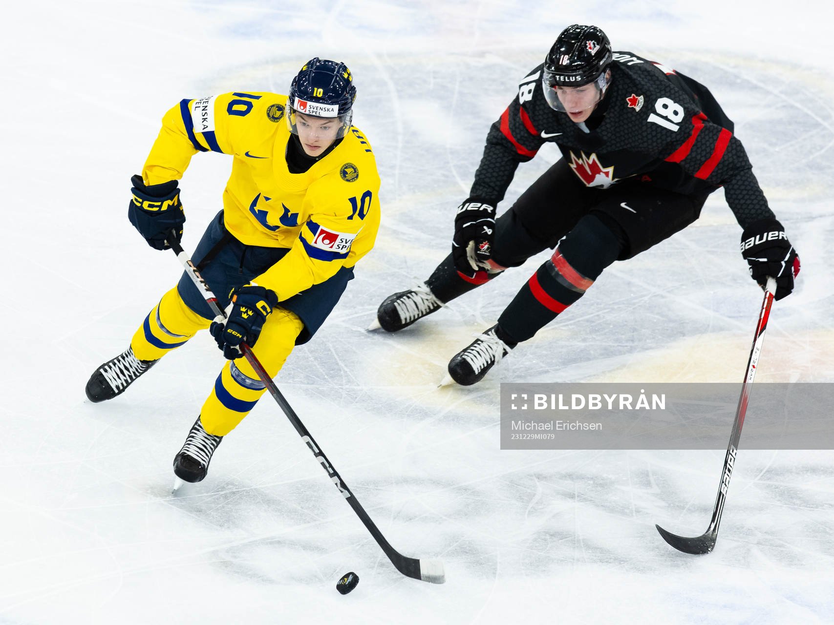 Fabian Wagner of Sweden and Matthew Wood of Canada
