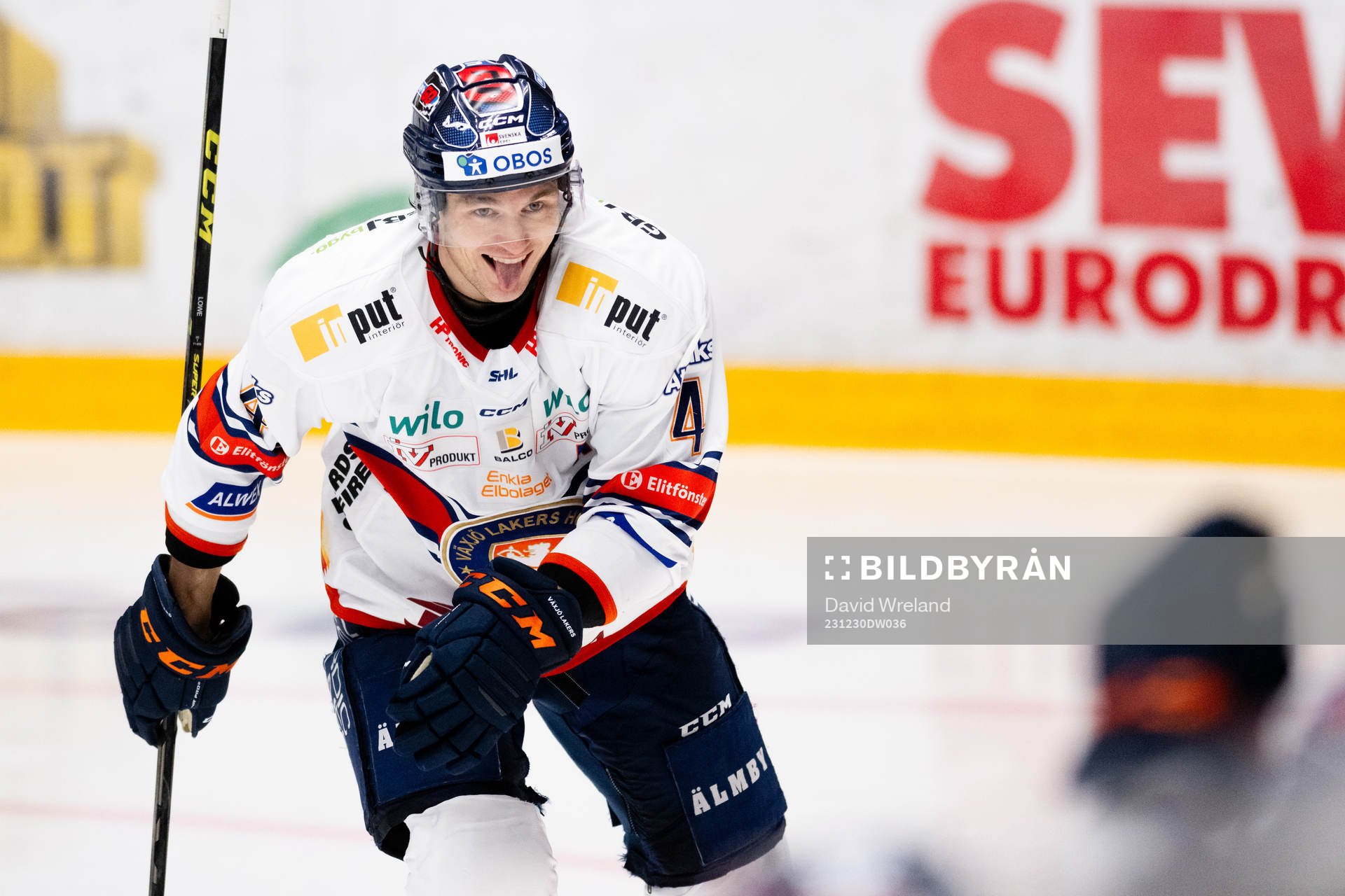 Växjös Keegan Lowe jublar