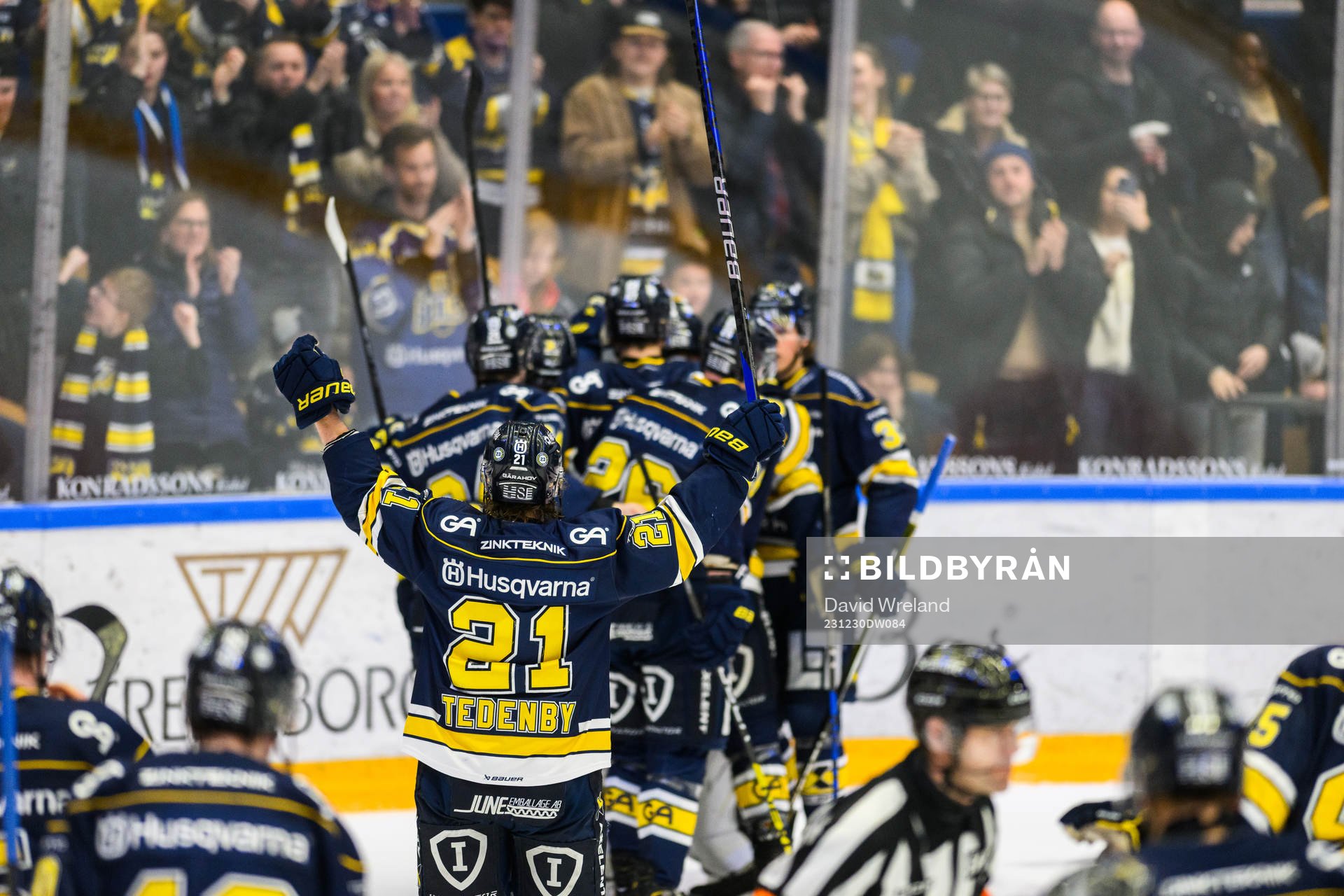 HV71s Mattias Tedenby jublar