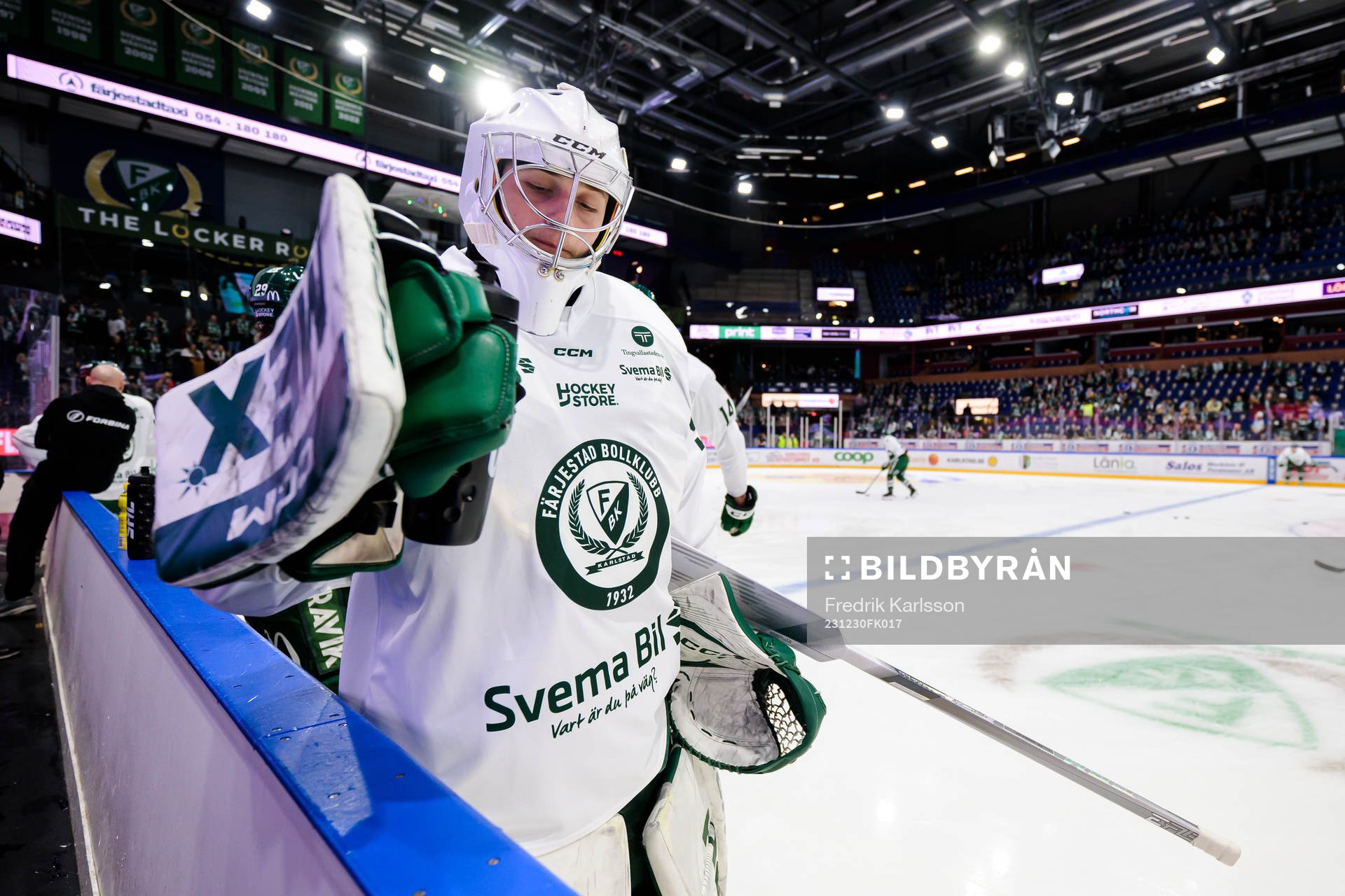 Färjestads målvakt Melwin Asp Cassåsen