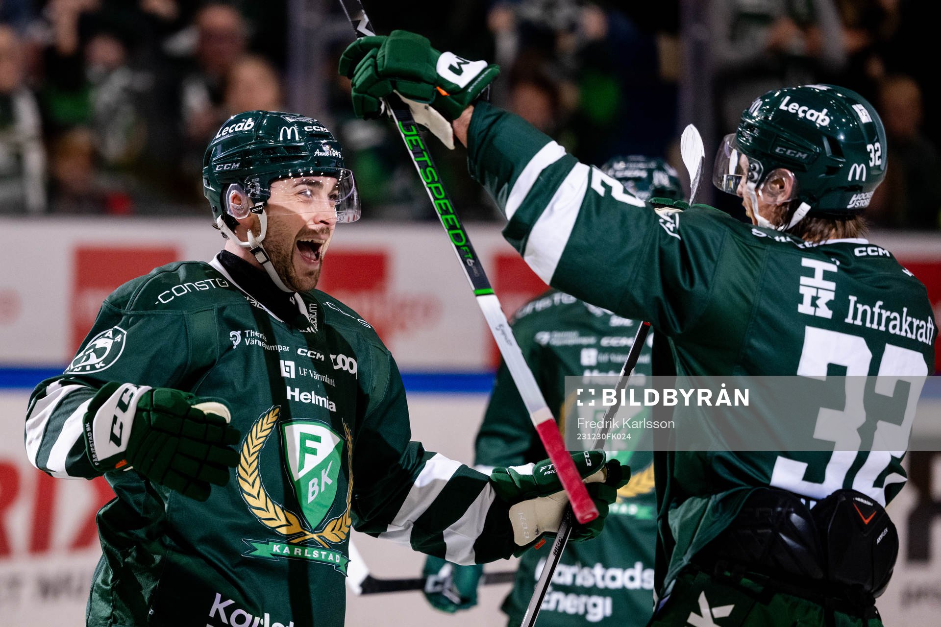 Färjestads Jonathan Andersson jublar