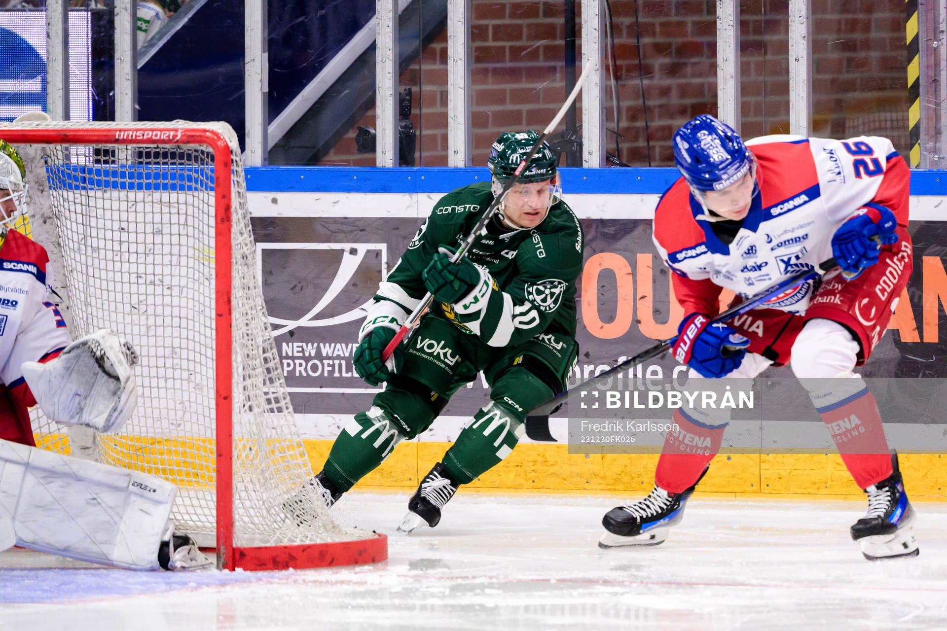 Färjestads Marcus Nilsson och Oskarshamns Lukas Pilö