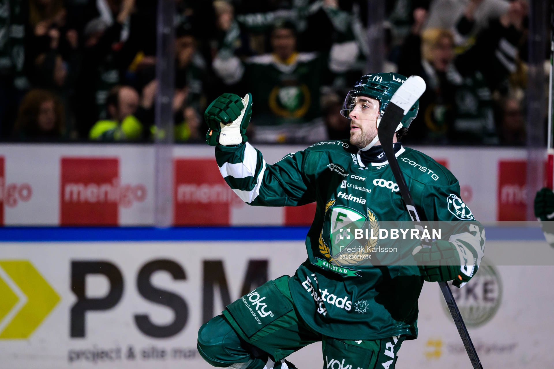 Färjestads Jonathan Andersson jublar