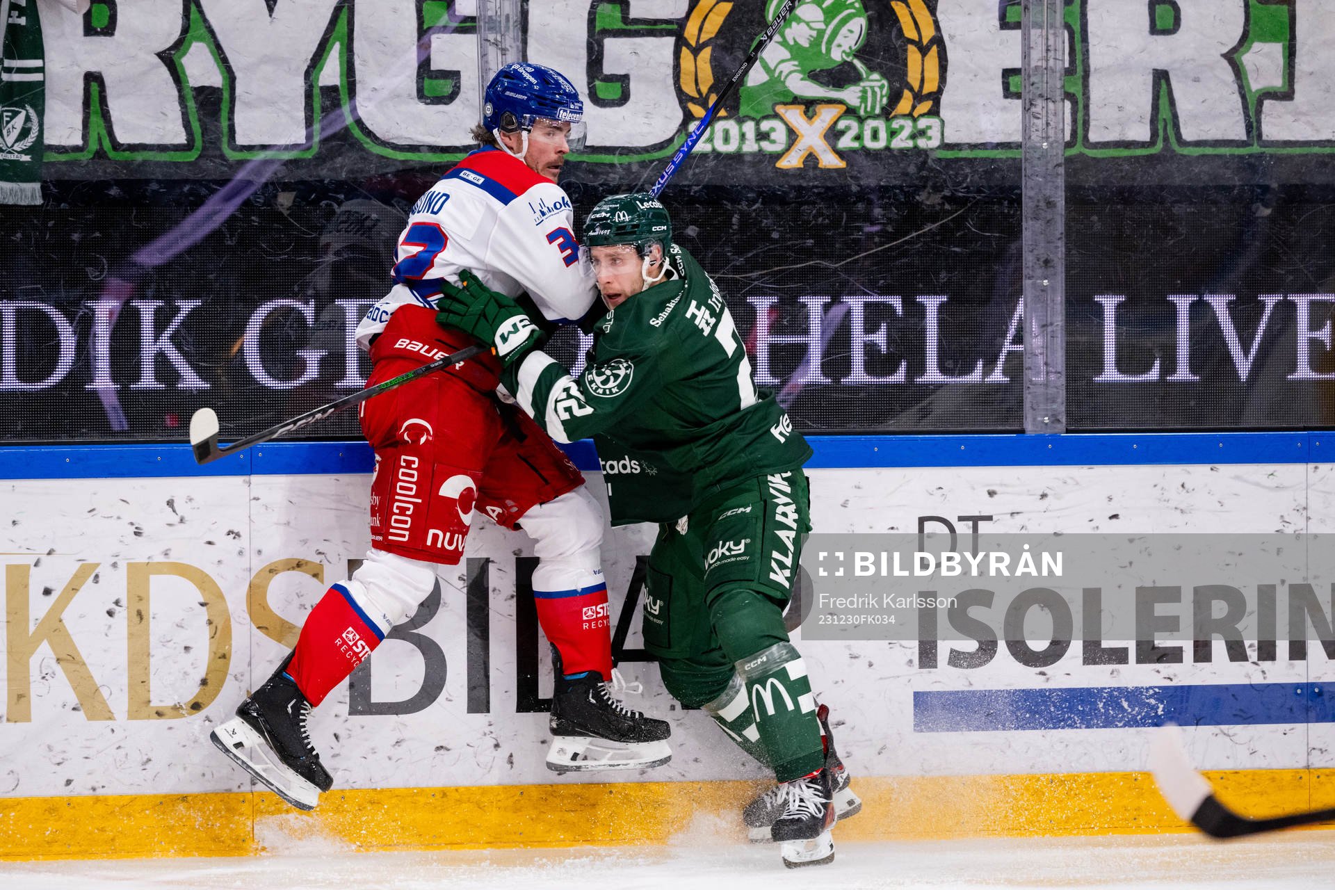 Oskarshamns Oscar Engsund och Färjestads Per Åslund