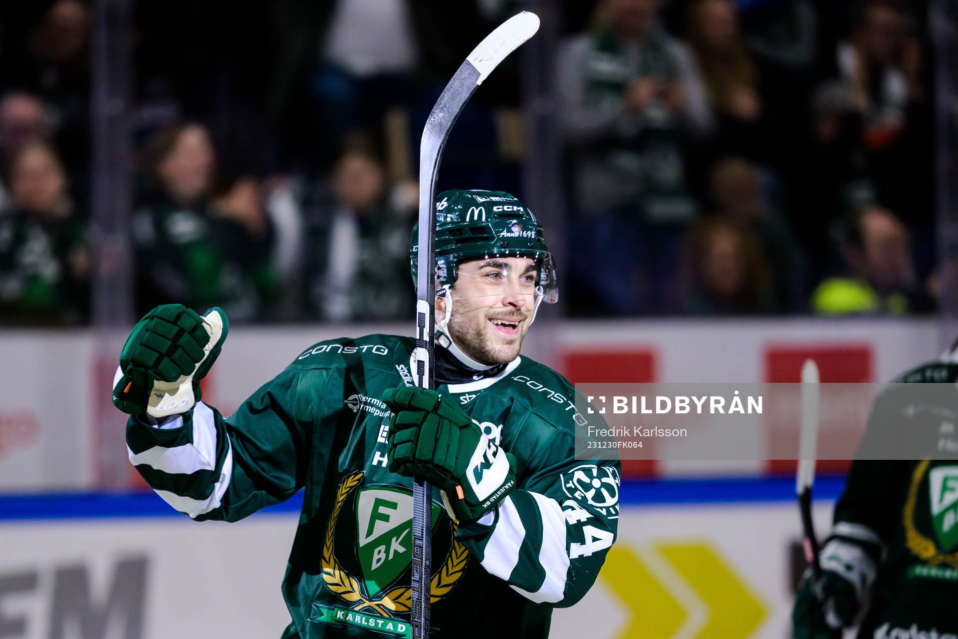 Färjestads Jonathan Andersson jublar