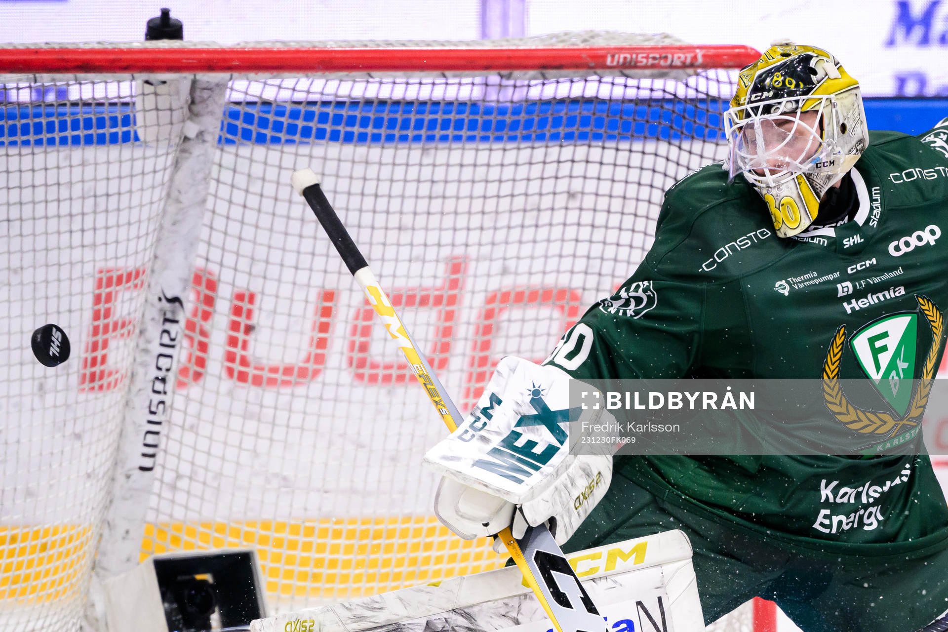 Färjestads målvakt Tobias Normann