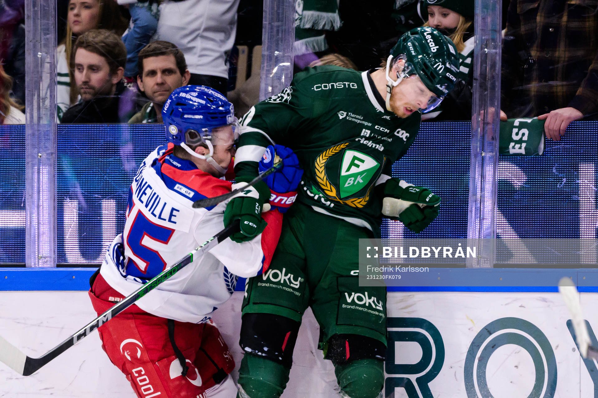 Oskarshamns David Quenneville och Färjestads Marcus