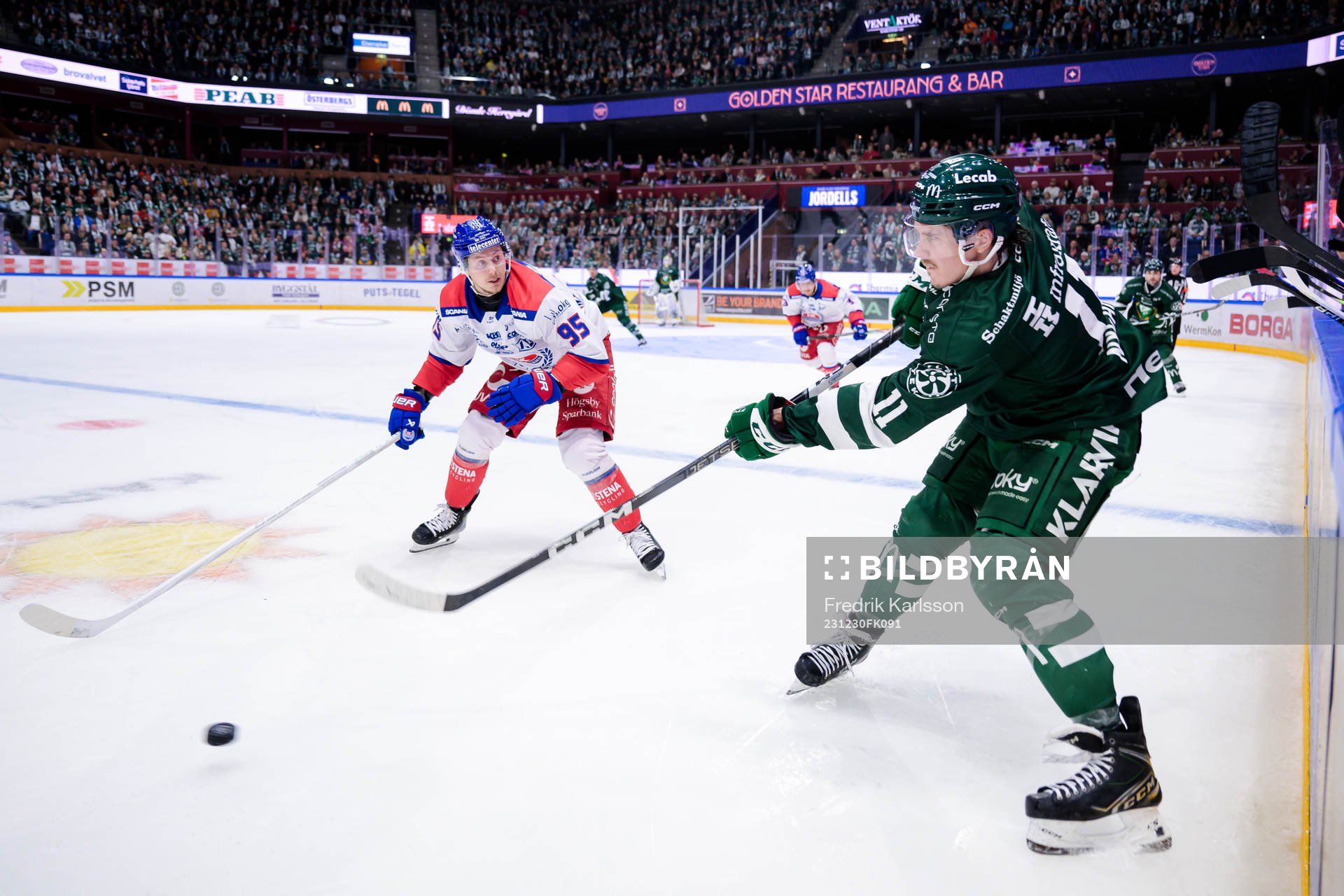 Oskarshamns Nick Olesen och Färjestads Joakim Nygård