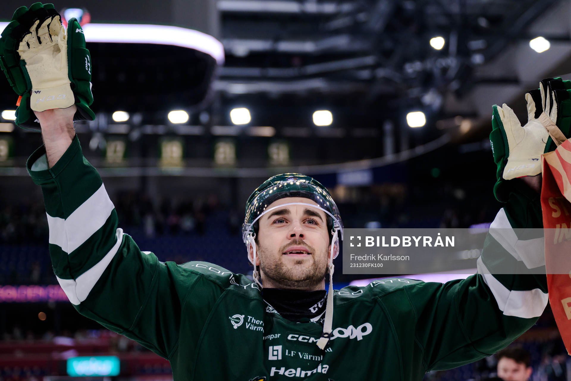 Färjestads Jonathan Andersson jublar