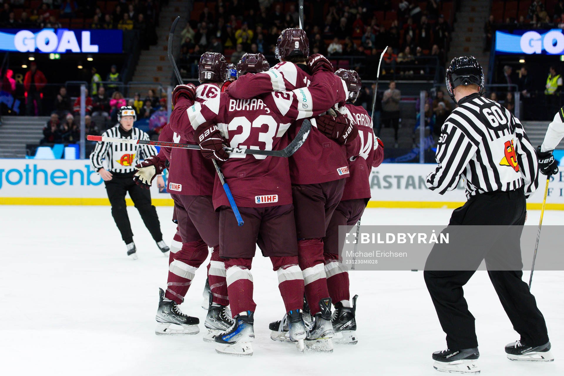 Rodzers Bukarts of Latvia celebrates