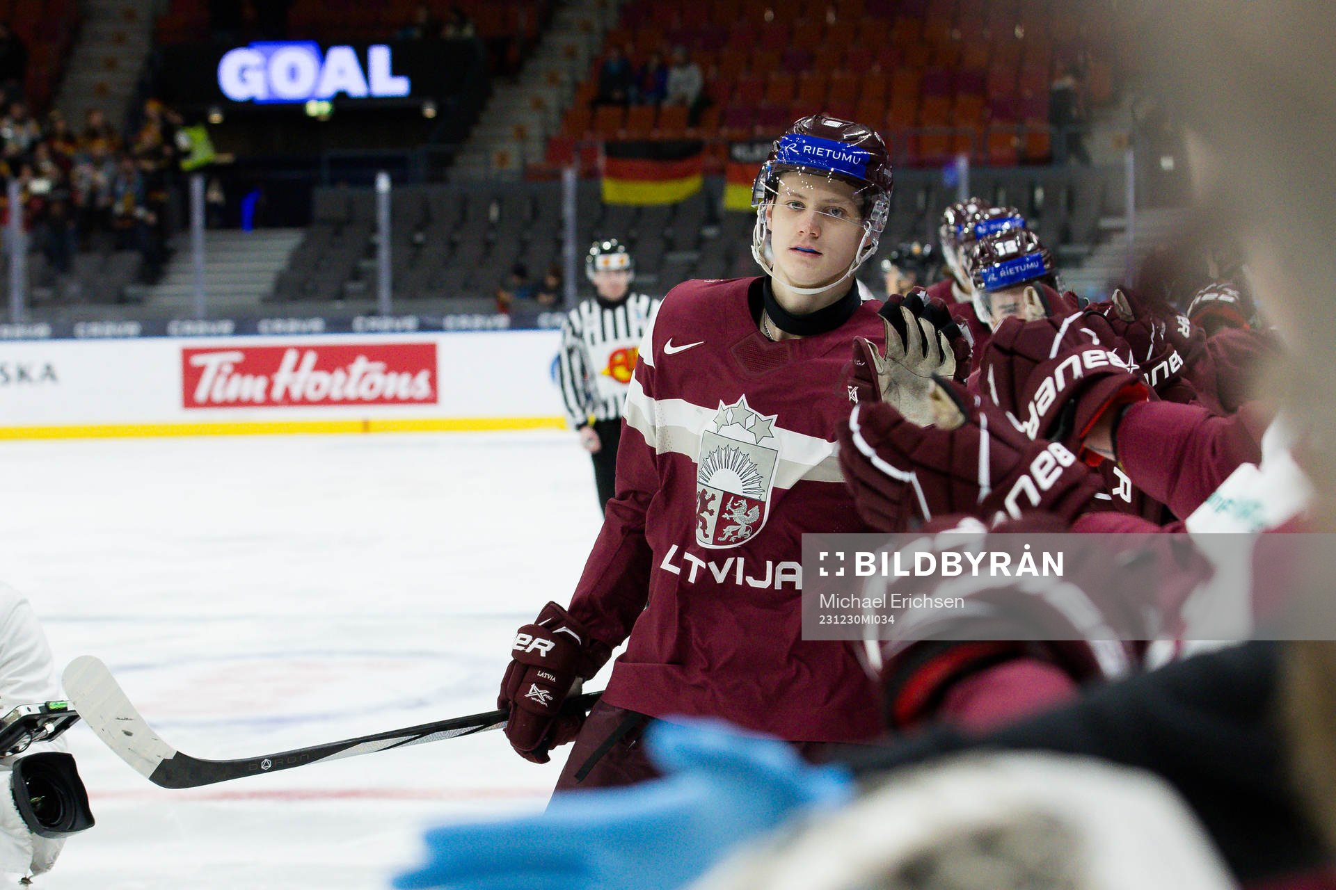 Eriks Mateiko celebrates