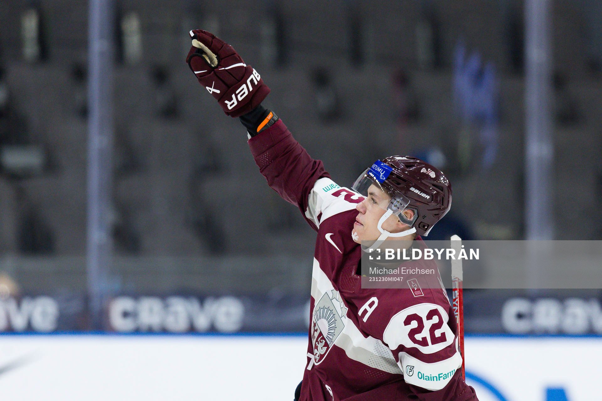 Sandis Vilmanis of Latvia celebrates