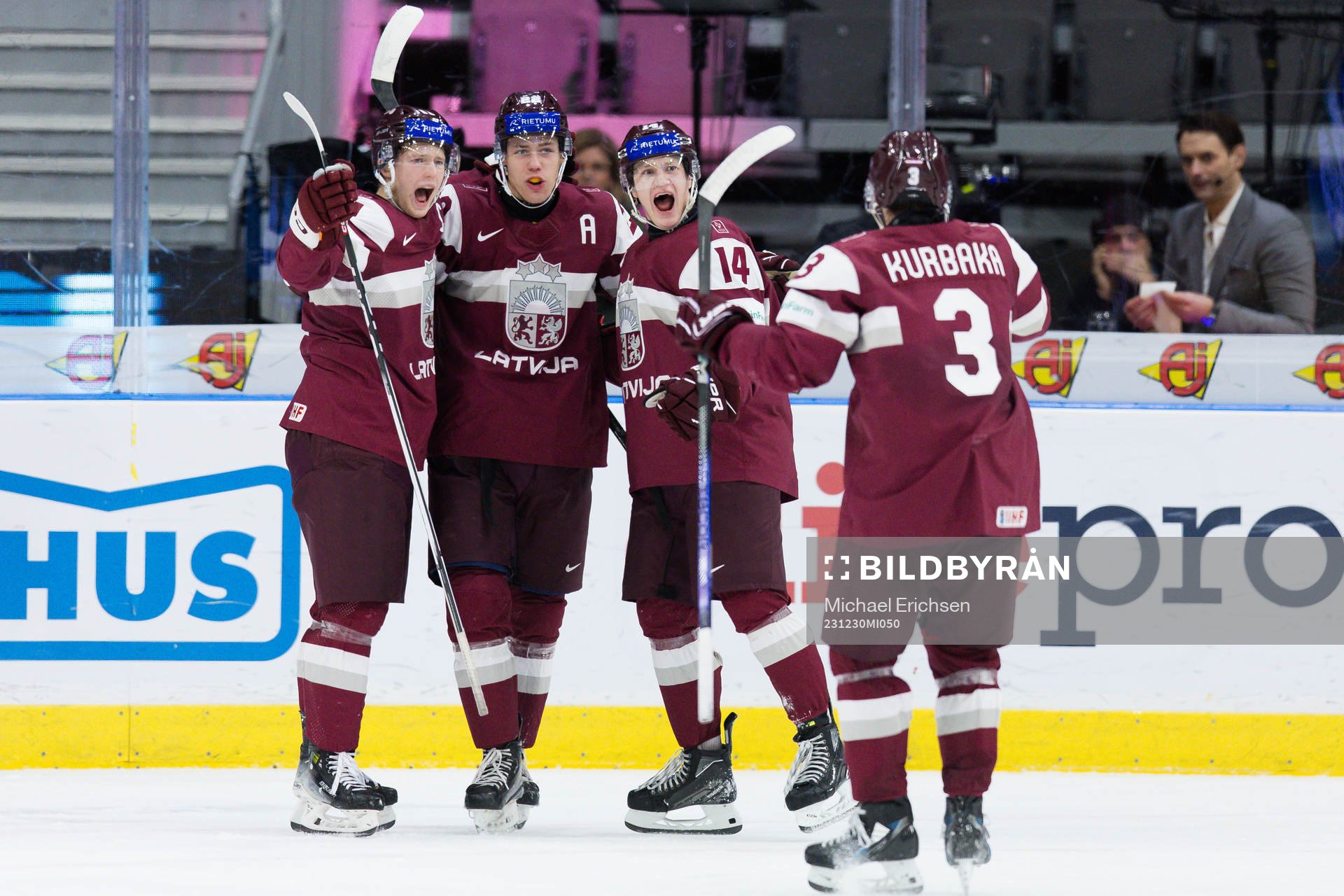 Rainers Darzins of Latvia celebrates