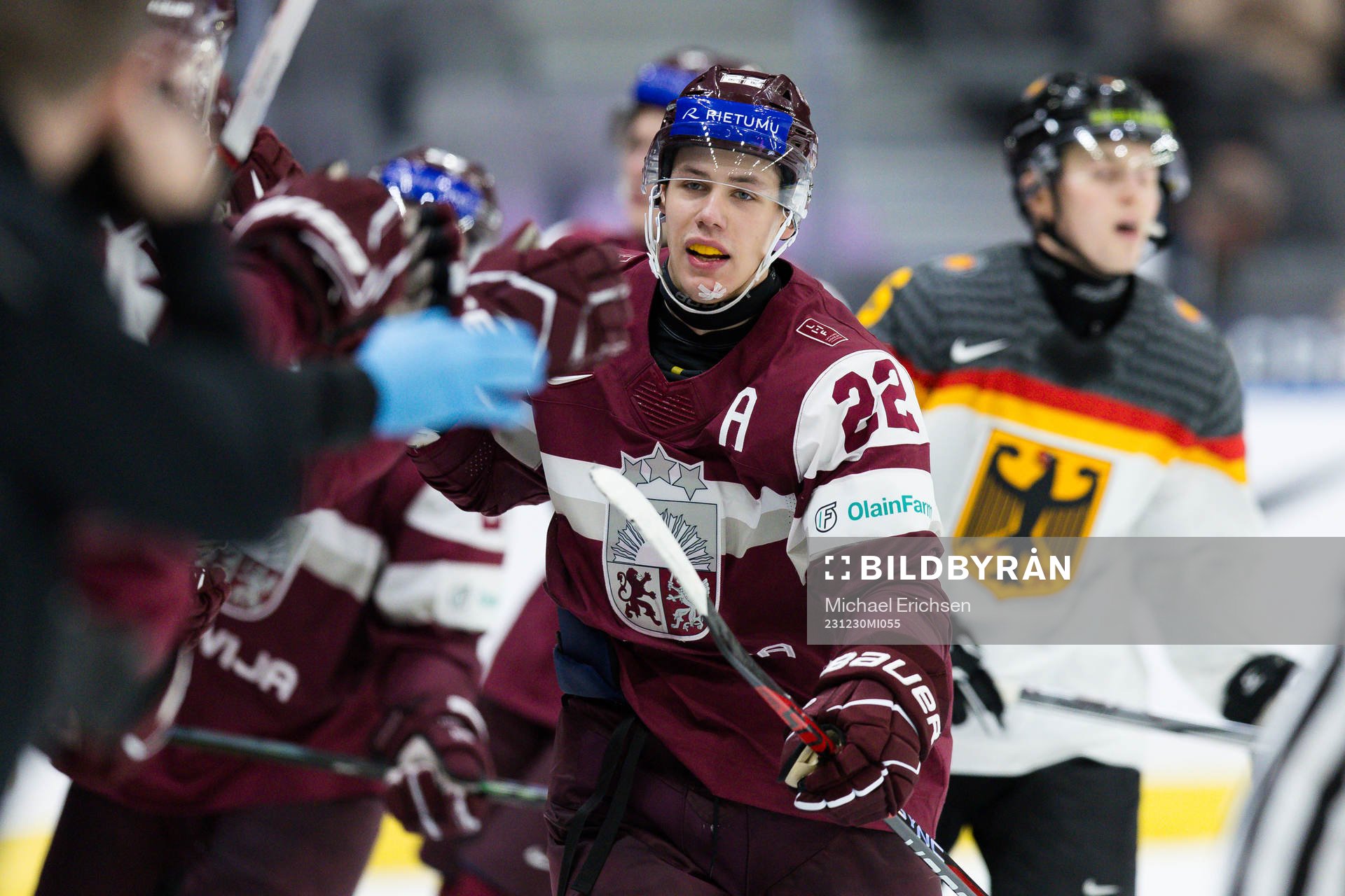 Sandis Vilmanis of Latvia celebrates