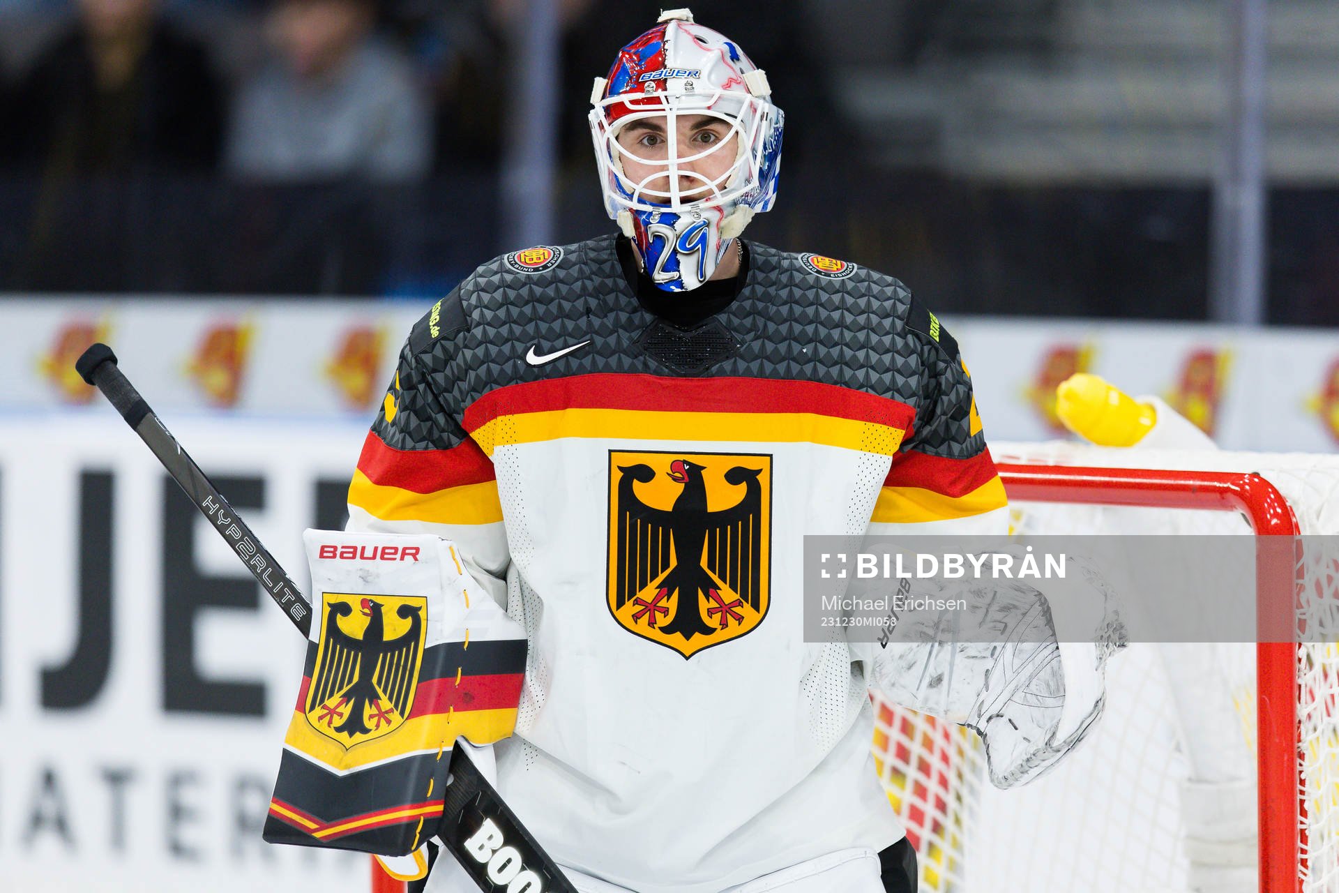 Goaltender Philipp Dietl of Germany
