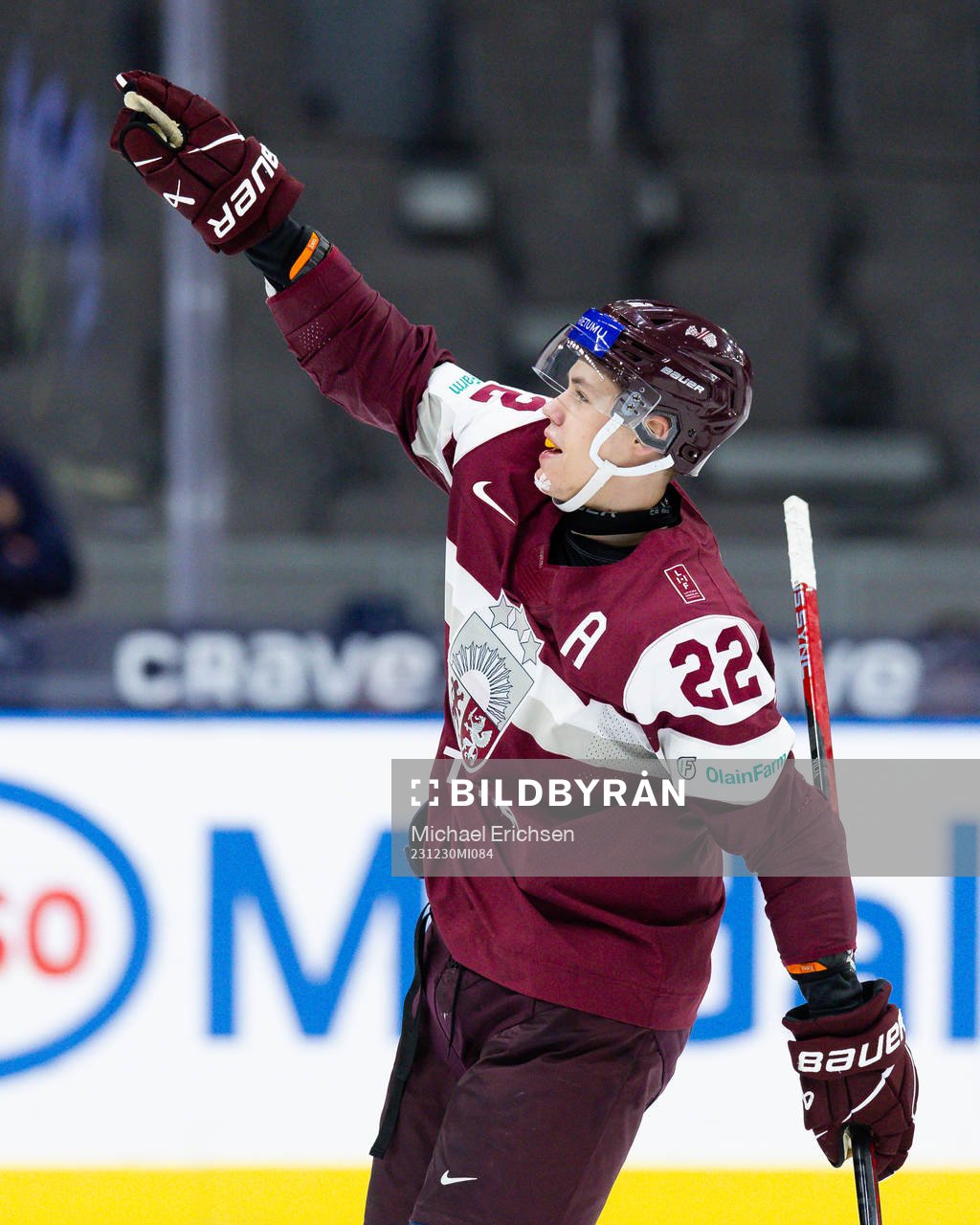 Sandis Vilmanis of Latvia celebrates