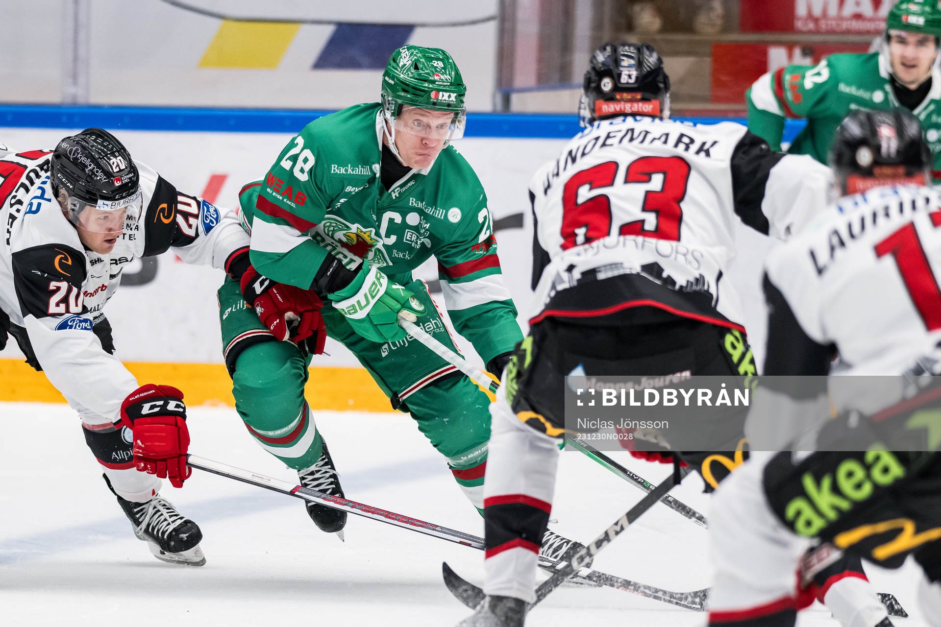 Malmö Redhawks Thomas Berg Paulsen och Rögles Anton